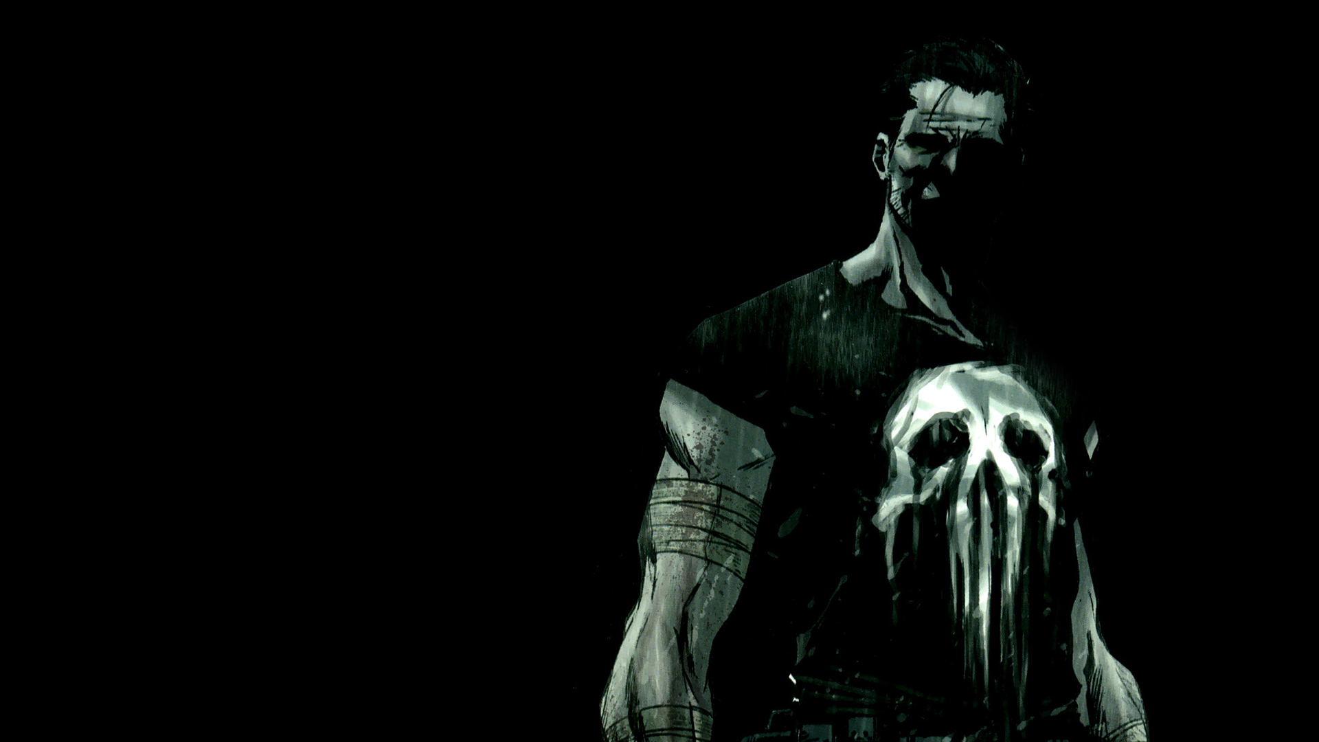 The Punisher with skull emblem HD Wallpaper