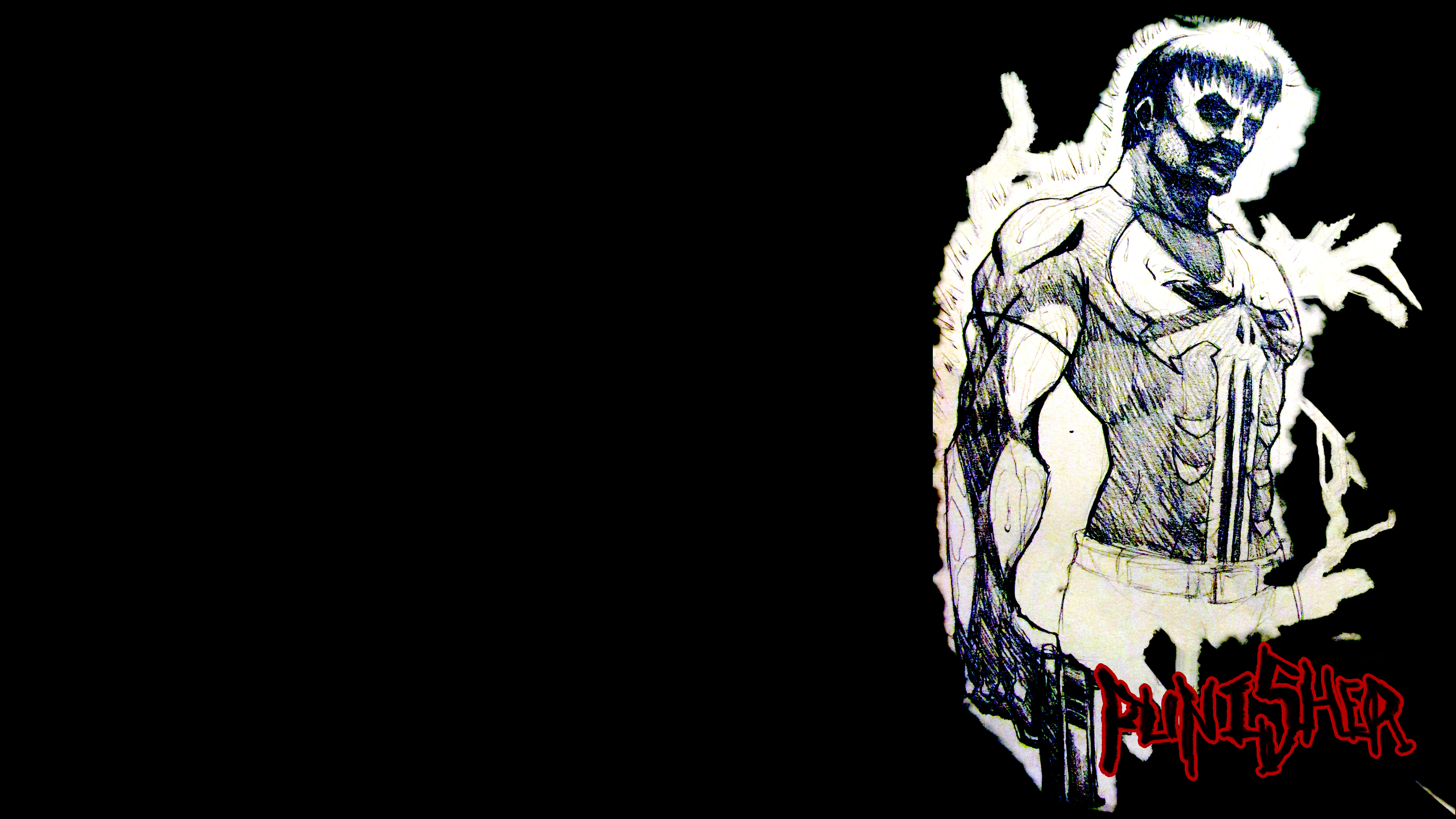 The Punisher sketch HD Wallpaper
