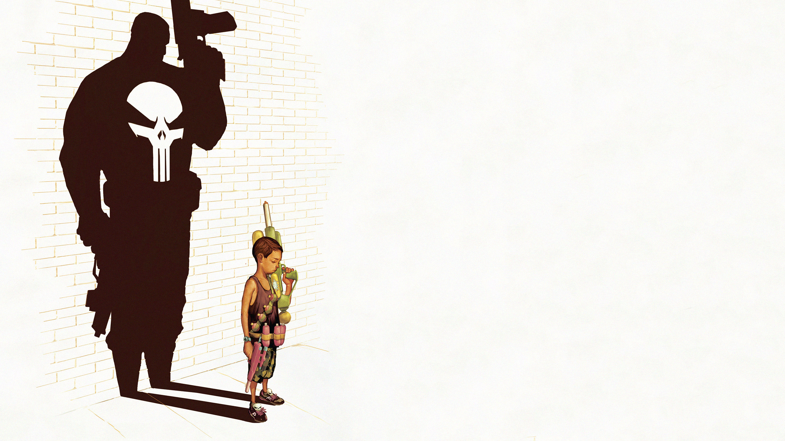 The Punisher Shadow and Child HD Wallpaper