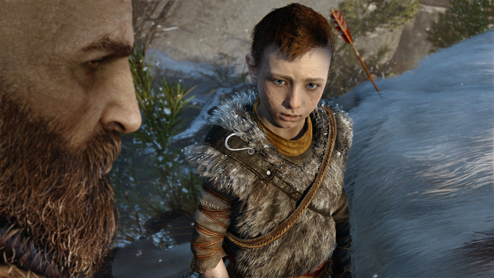 Kratos and Atreus from God of War HD Wallpaper