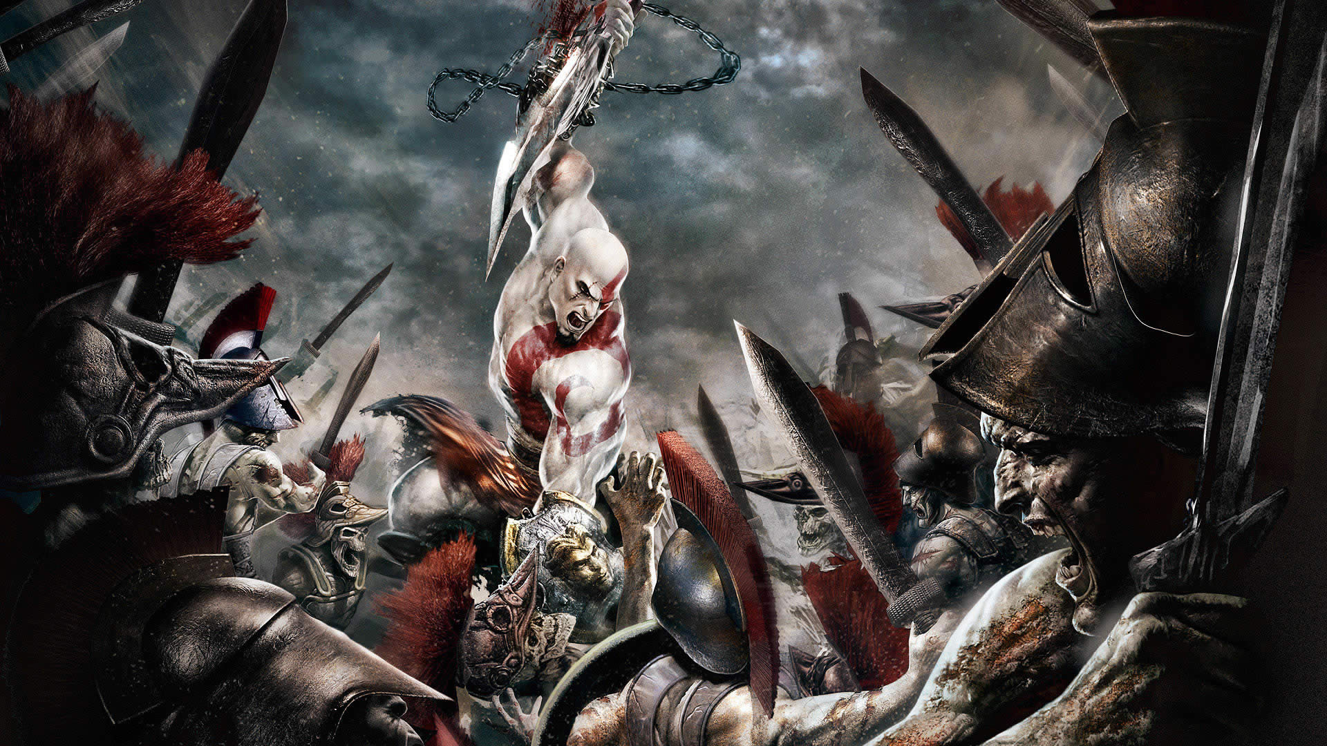 Kratos from God of War in battle HD Wallpaper