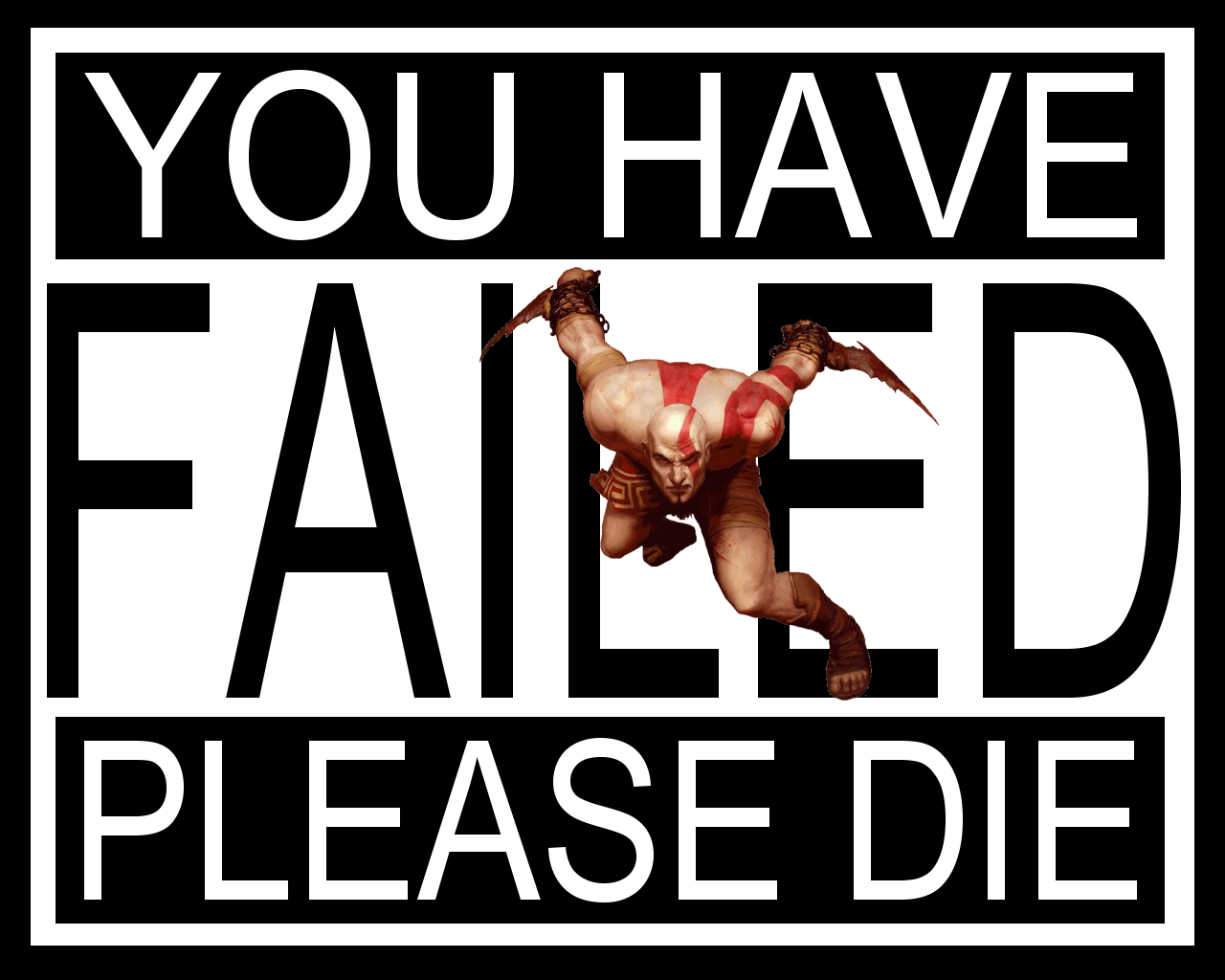 Kratos from God of War - You Have Failed Please Die HD Wallpaper