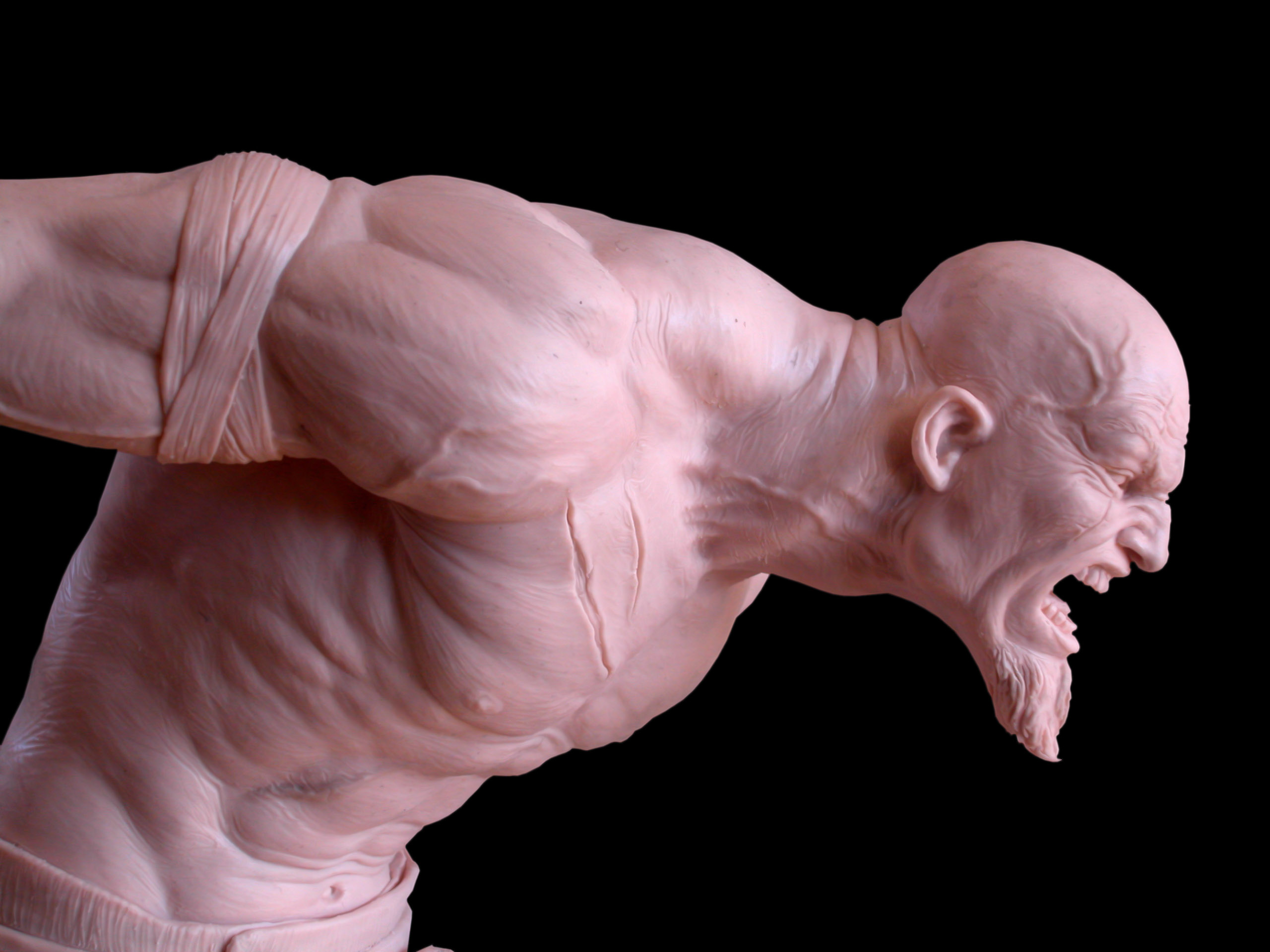 Kratos from God of War sculpture HD Wallpaper