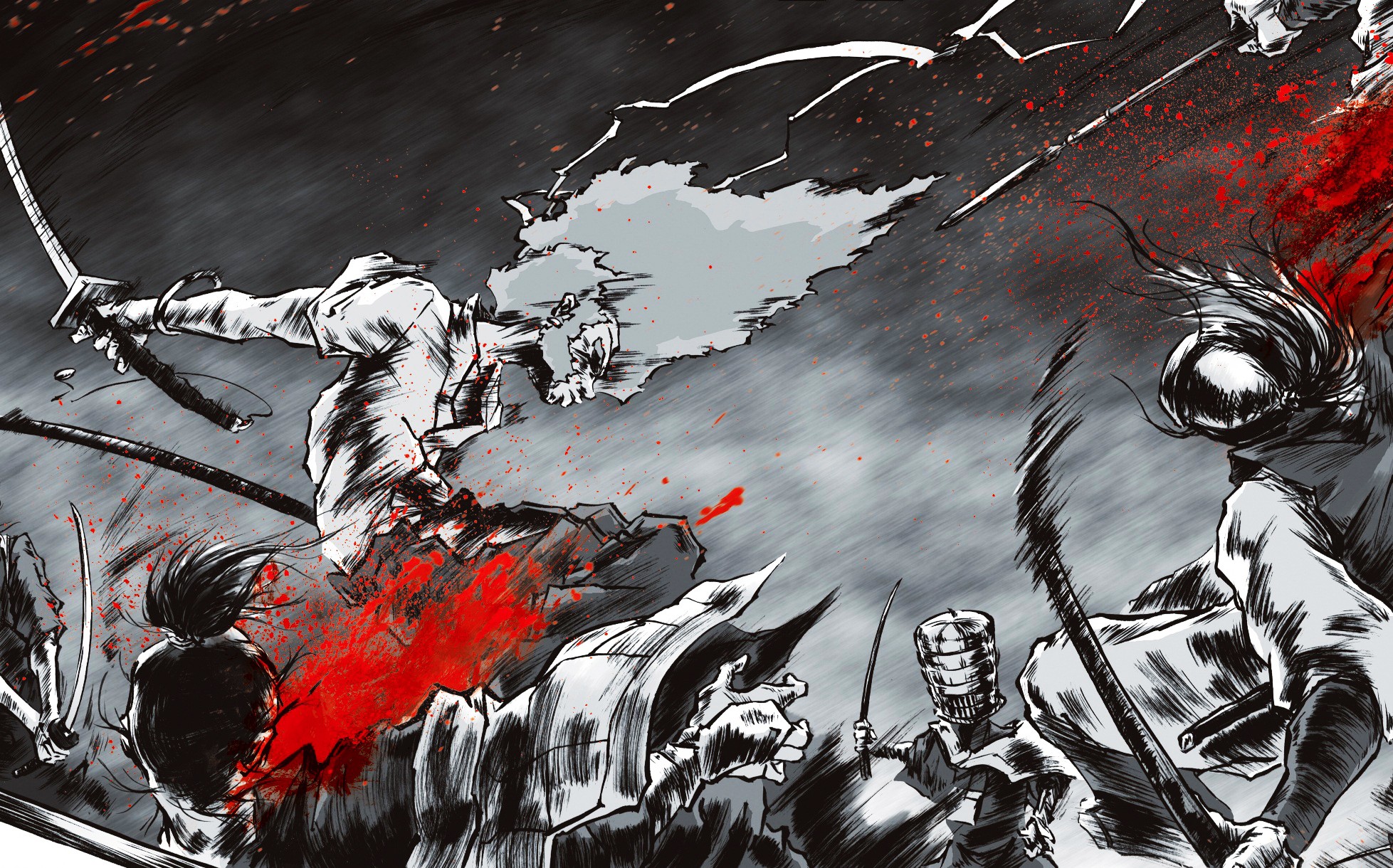 Afro Samurai in battle HD Wallpaper
