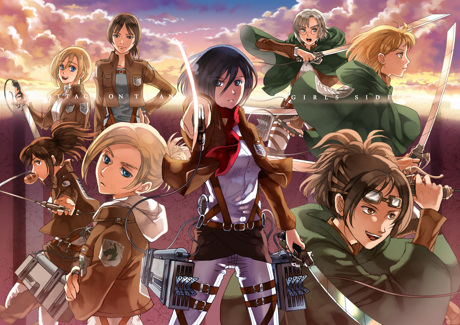 Attack on Titan Girls Side HD Wallpaper