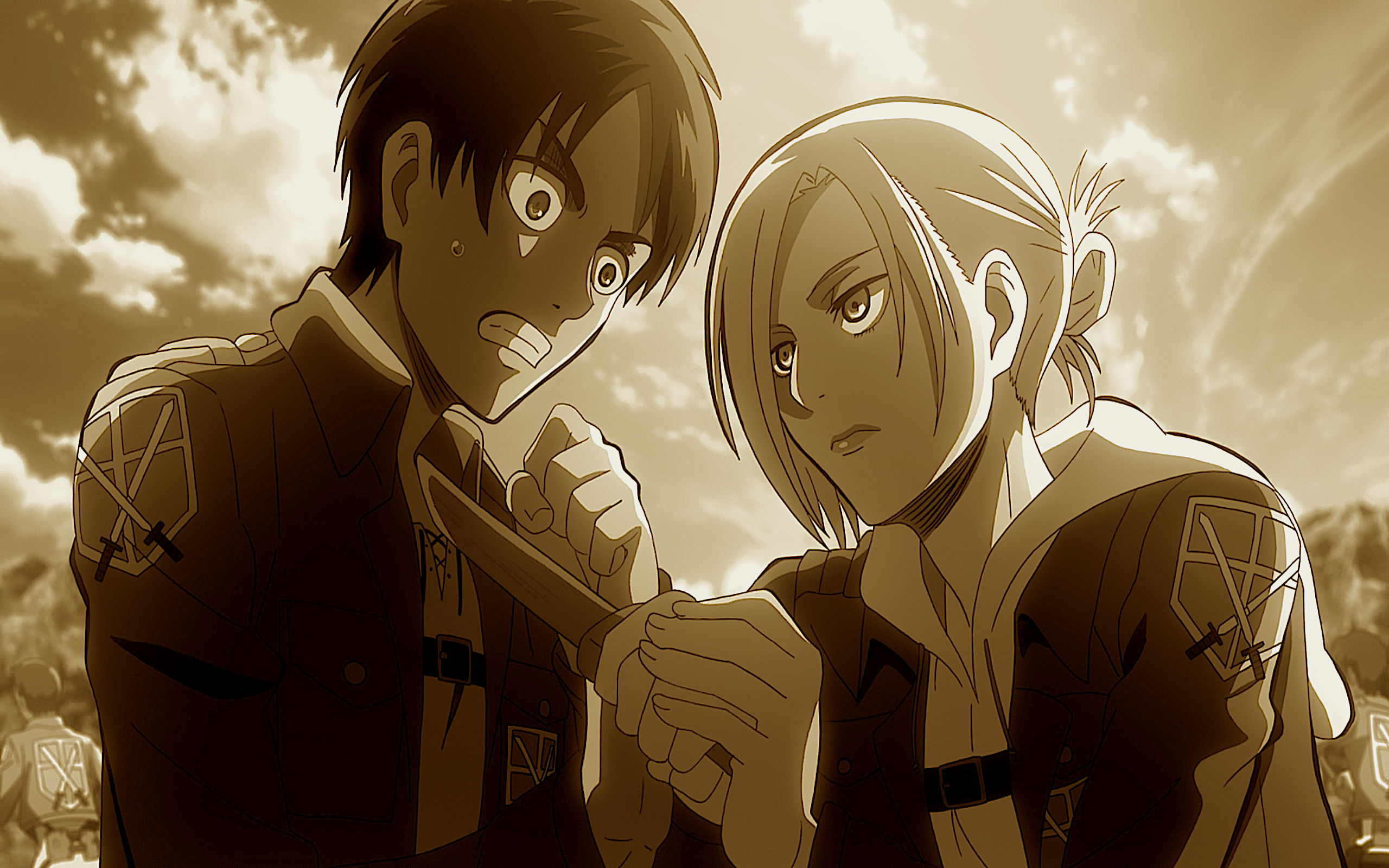 Eren Yeager and Annie Leonhart from Attack on Titan HD Wallpaper