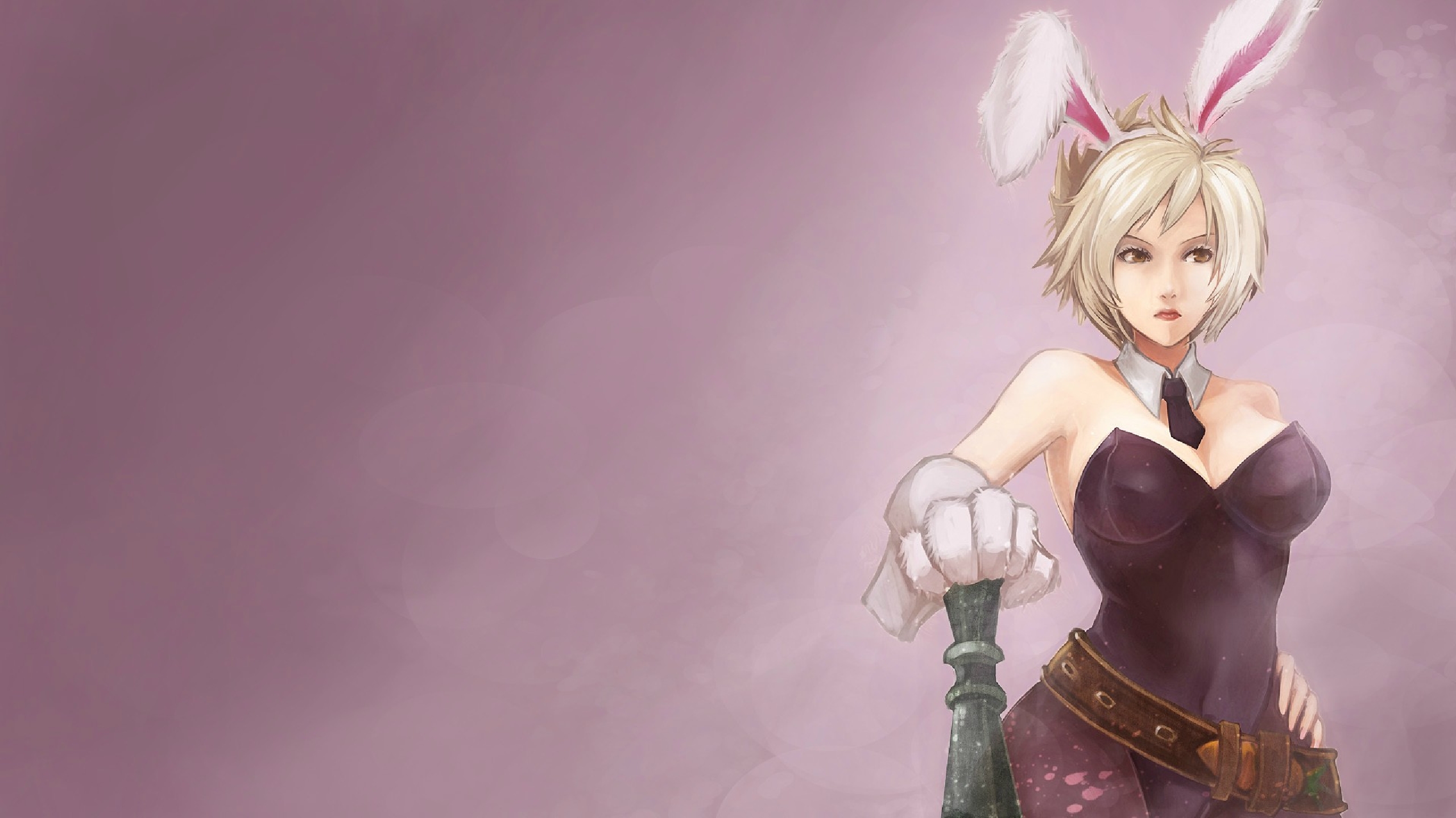 Riven from League of Legends bunny outfit HD Wallpaper