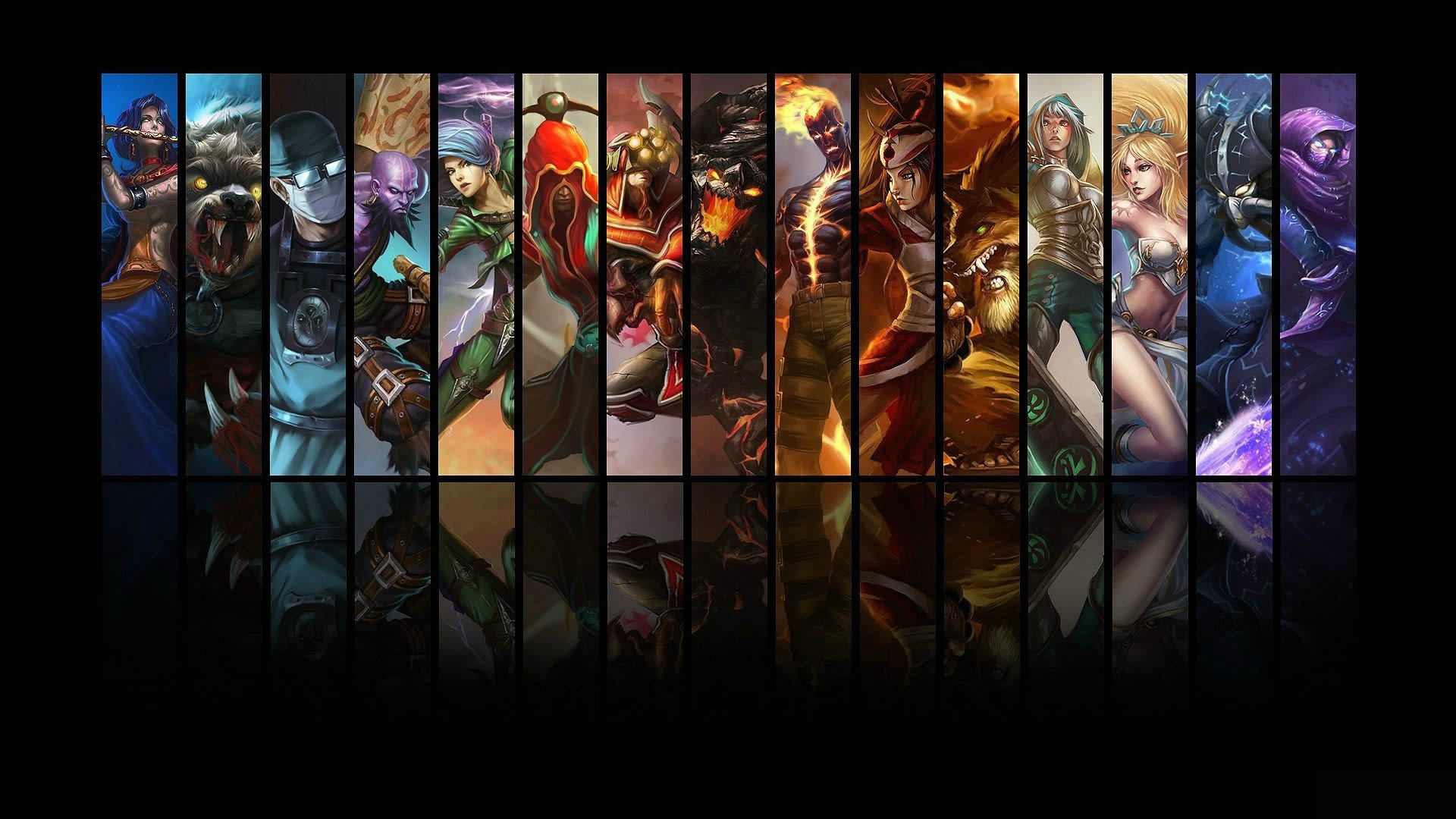 League of Legends characters montage HD Wallpaper