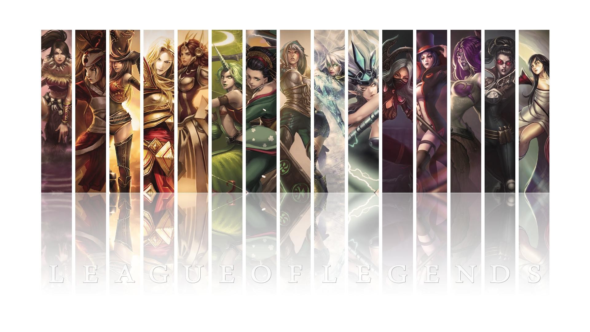 League of Legends characters collage HD Wallpaper