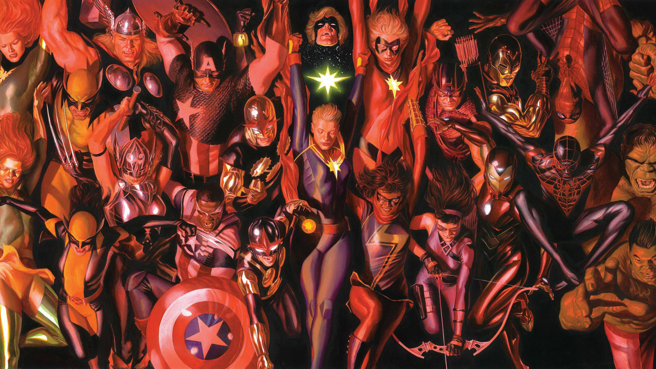 Marvel Superheroes Assemble HD Wallpaper