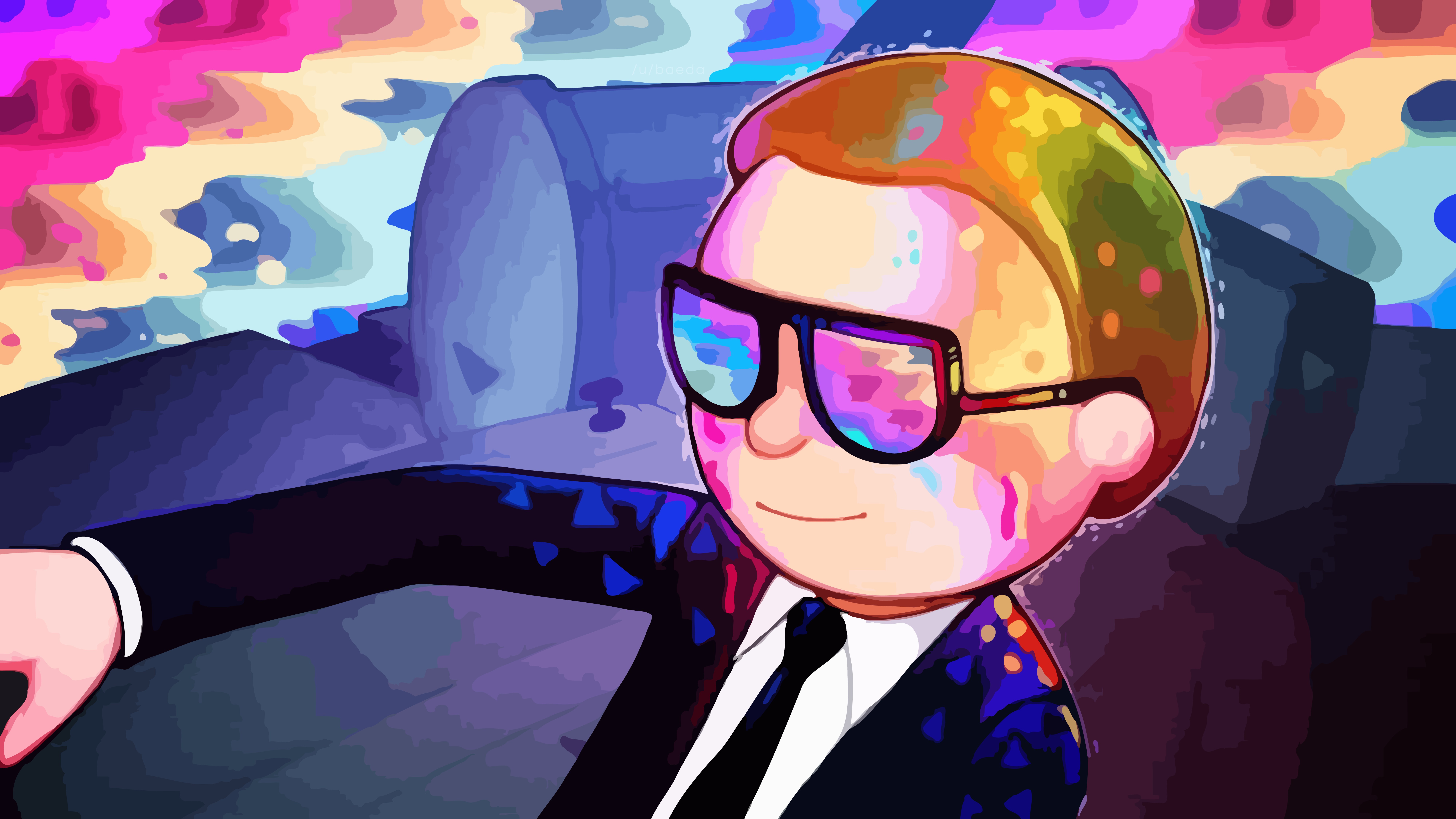Morty Smith in a suit with sunglasses HD Wallpaper
