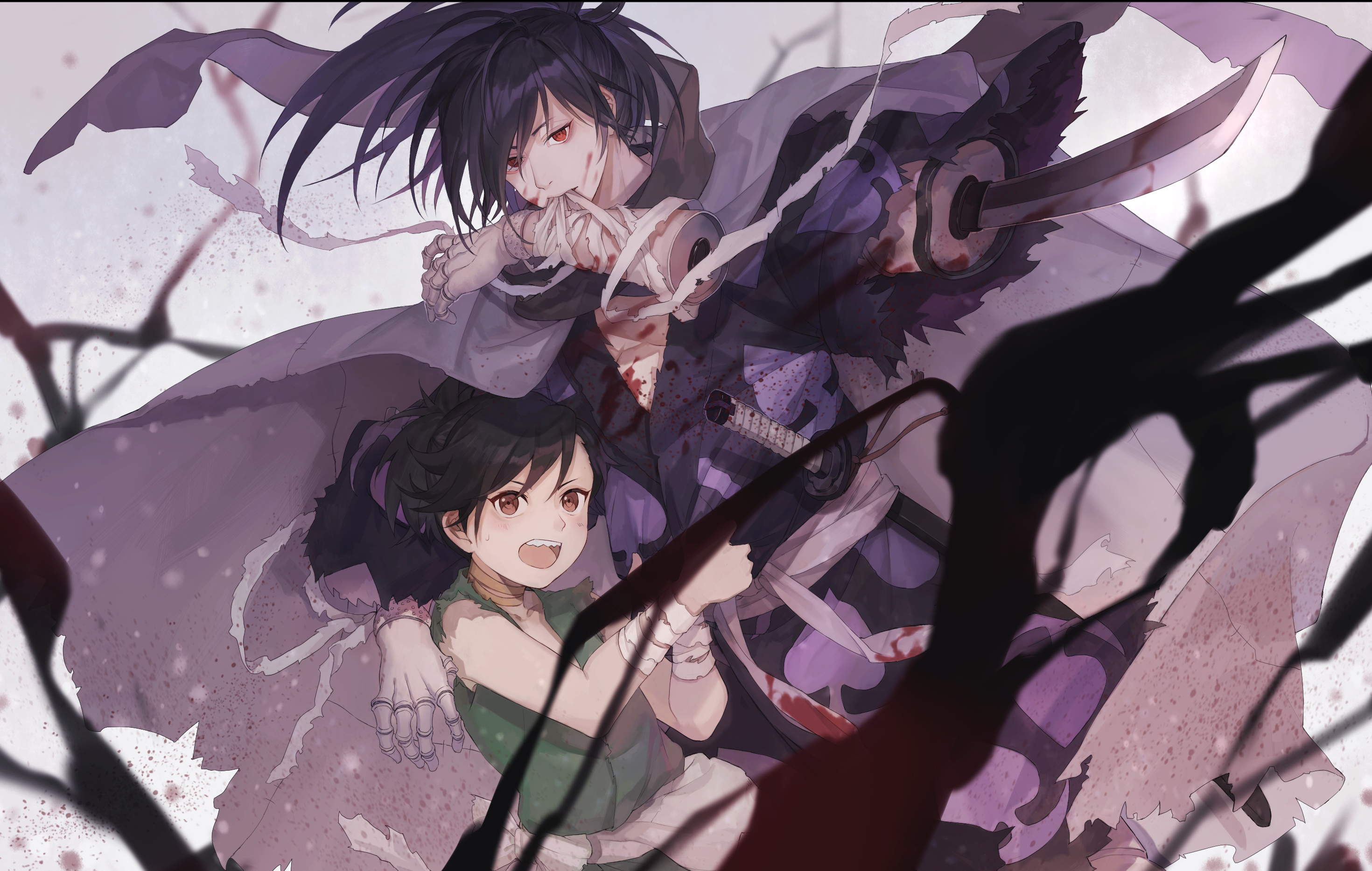 Hyakkimaru and Dororo from Dororo HD Wallpaper