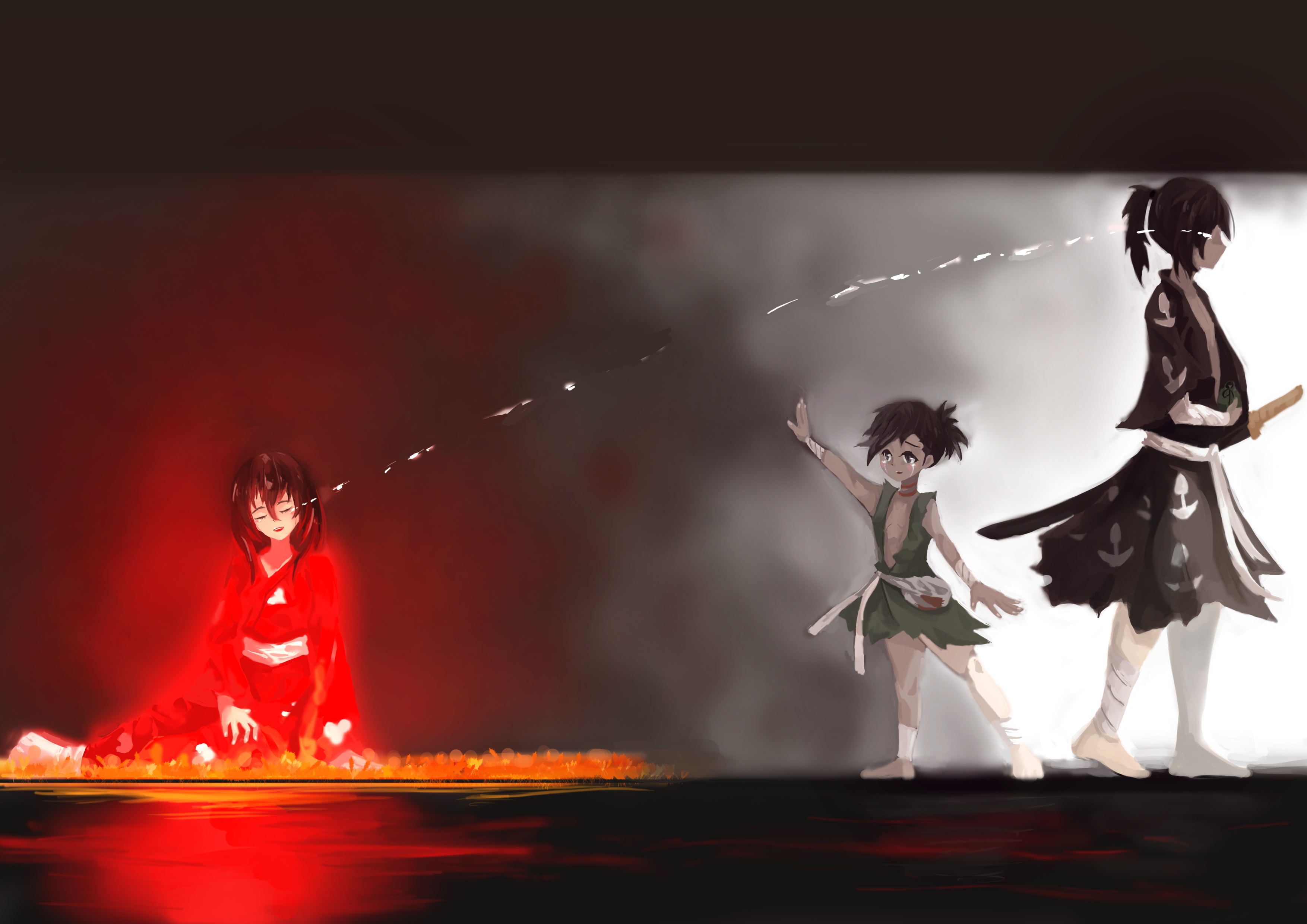Hyakkimaru and Dororo from Dororo HD Wallpaper