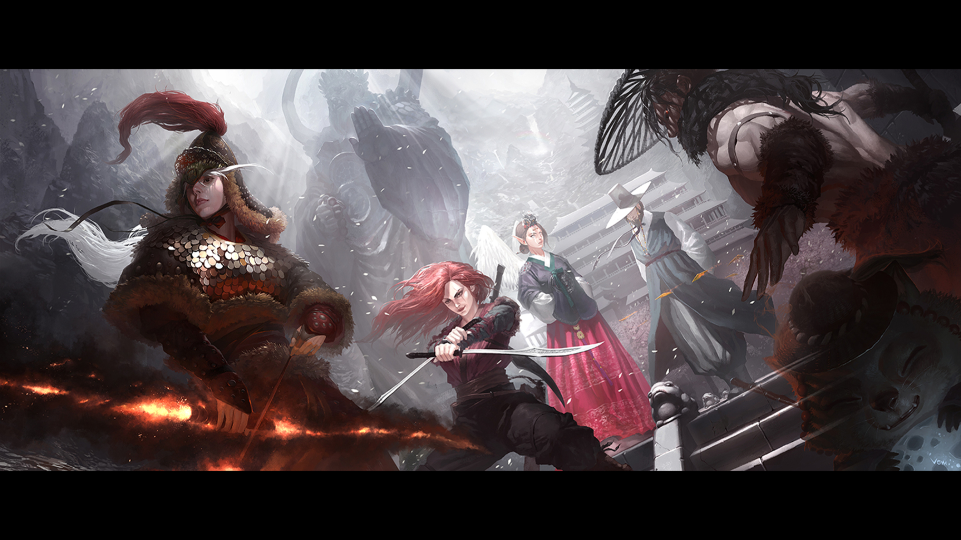 Katarina from League of Legends in battle HD Wallpaper