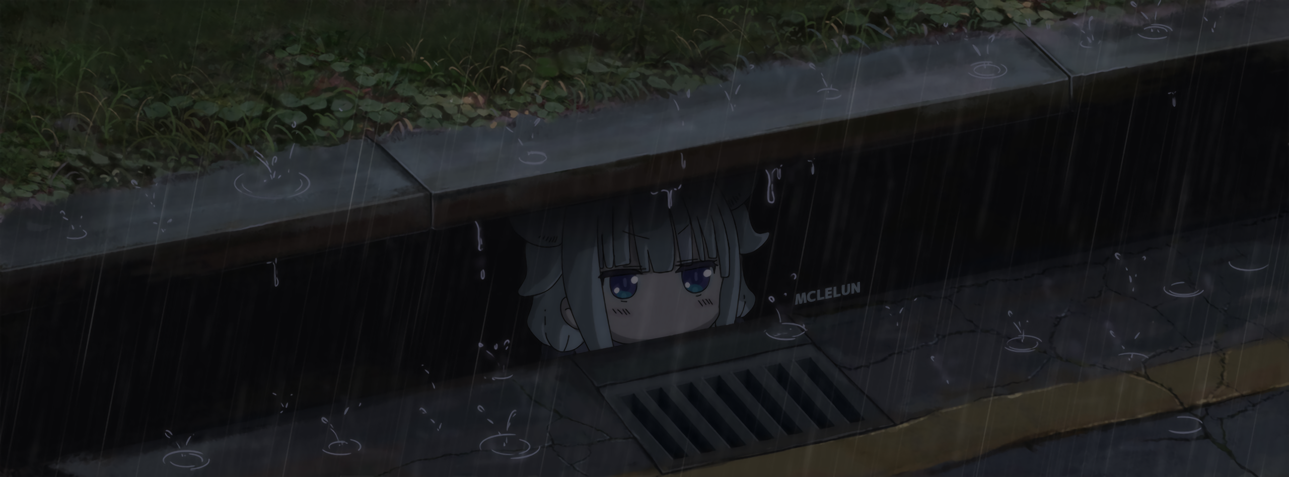 Kanna Kamui in a storm drain HD Wallpaper