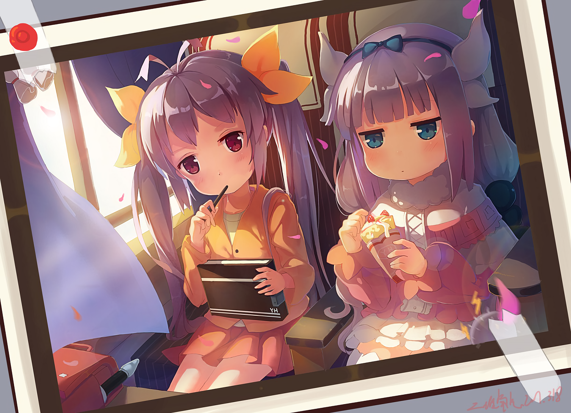 Kanna Kamui and Tohru from Miss Kobayashi's Dragon Maid HD Wallpaper