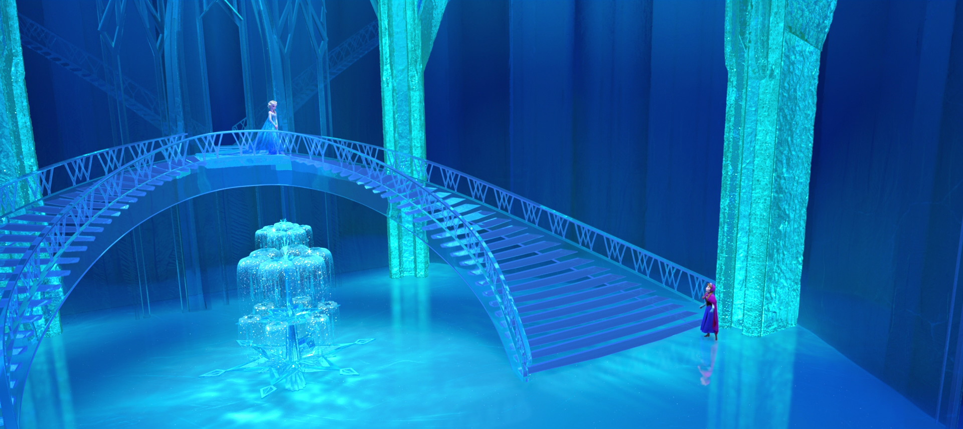 Anna from Frozen in an ice palace HD Wallpaper