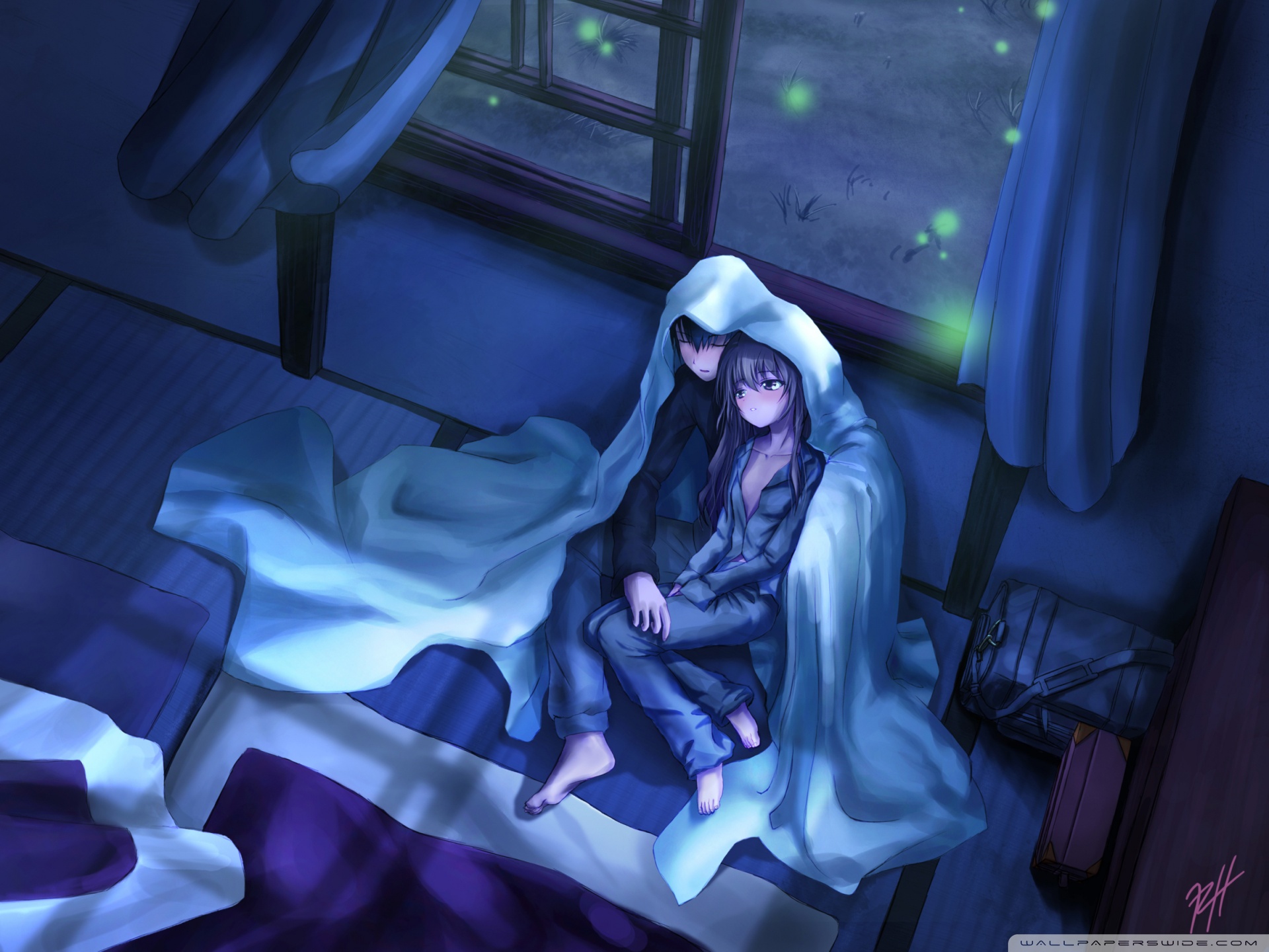 Taiga Aisaka under a blanket HD Wallpaper