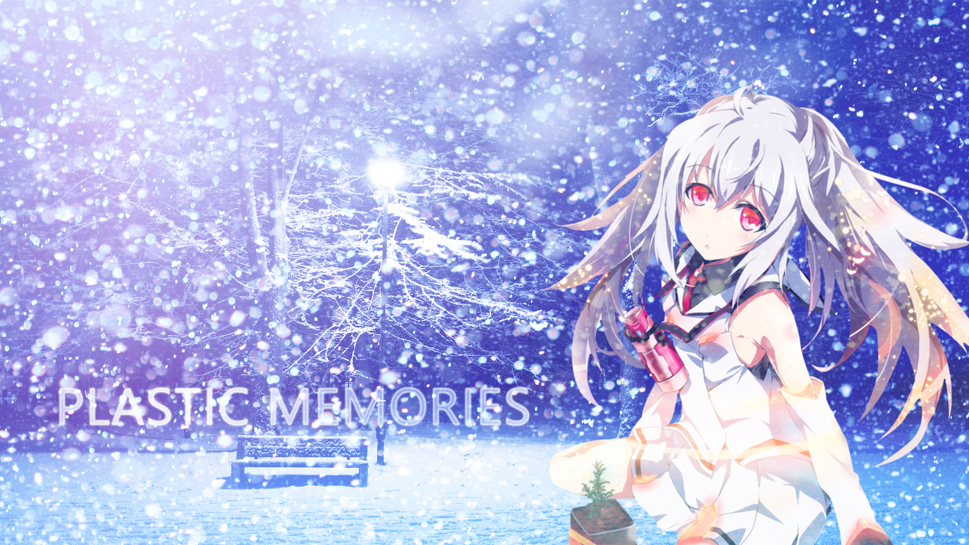 Isla from Plastic Memories in a Winter Scene HD Wallpaper