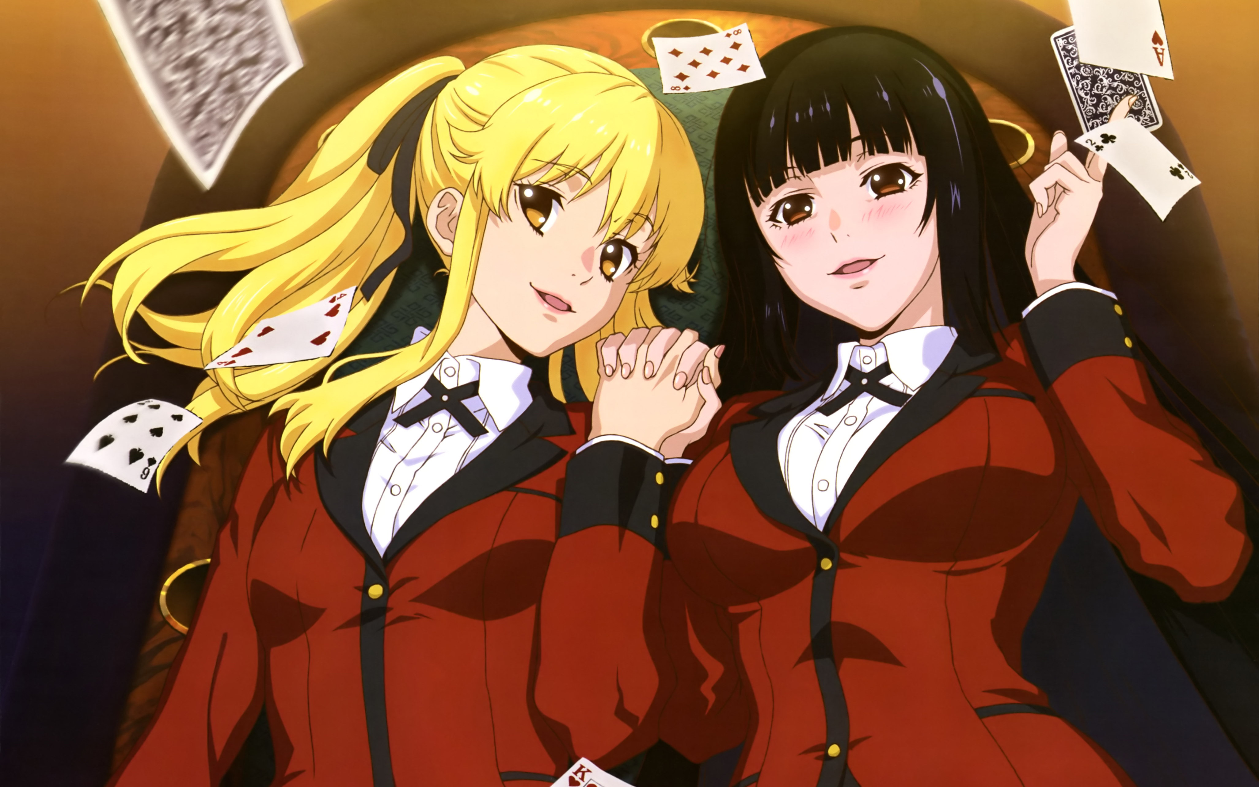 Mary Saotome and Yumeko Jabami from Kakegurui HD Wallpaper