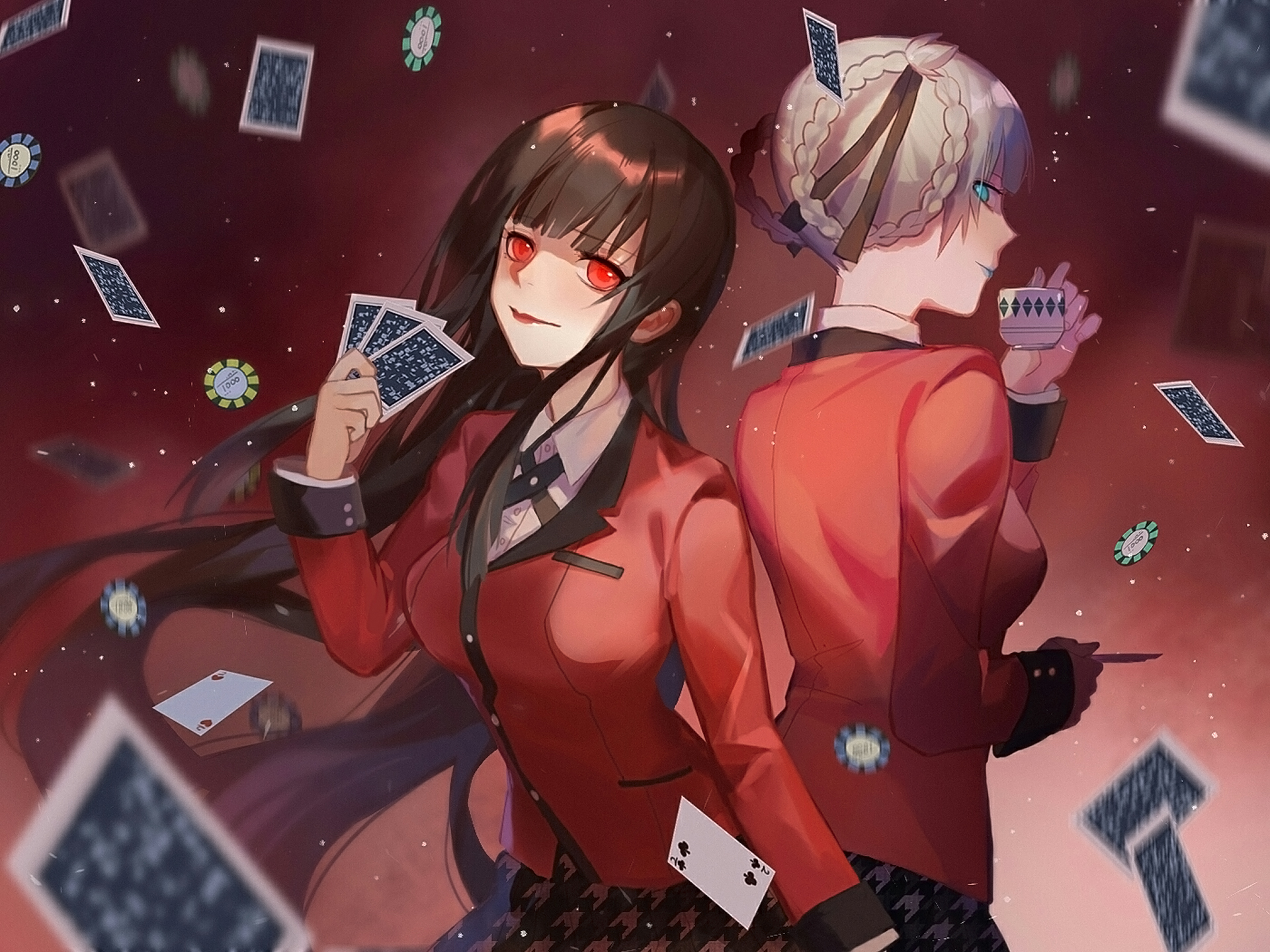 Yumeko Jabami and Kirari Momobami from Kakegurui HD Wallpaper