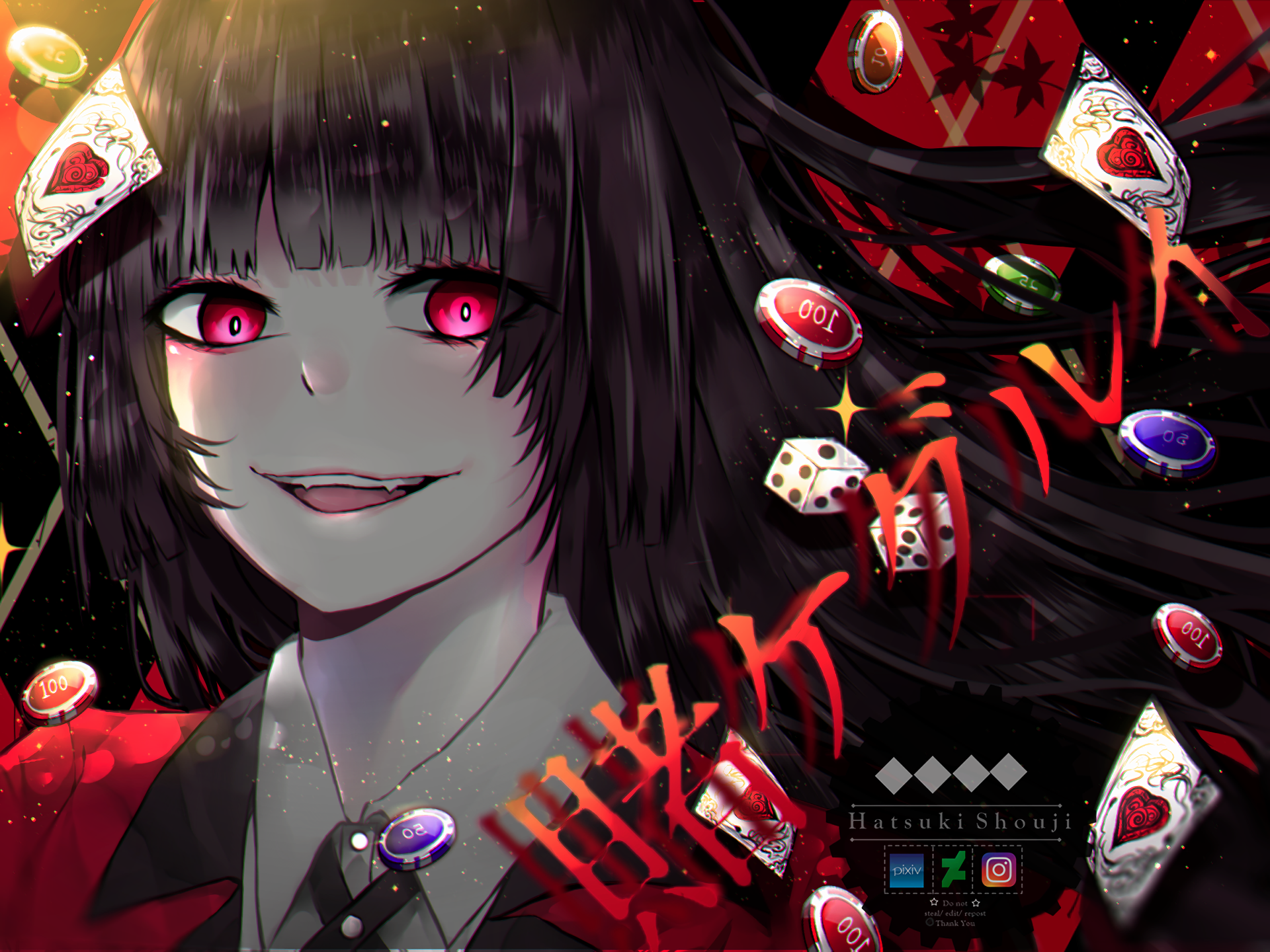 Yumeko Jabami from Kakegurui with gambling elements HD Wallpaper