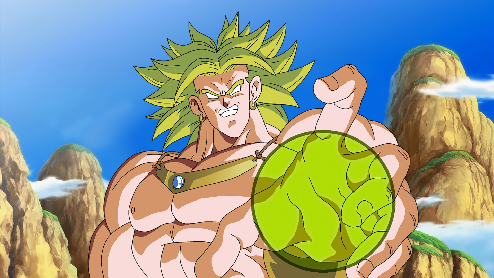 Broly from Dragon Ball charging energy ball HD Wallpaper