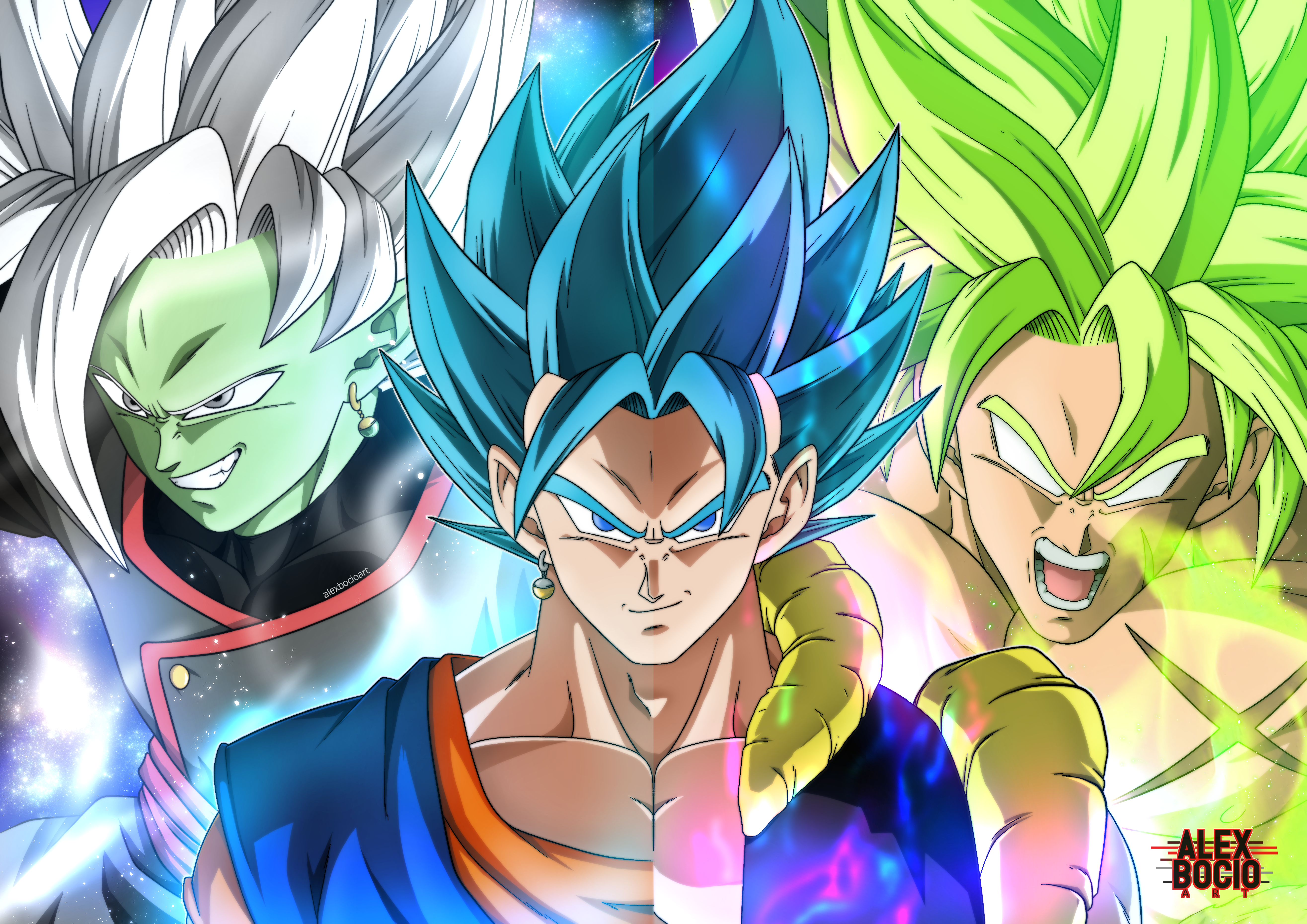 Vegito, Zamasu, and Broly from Dragon Ball HD Wallpaper