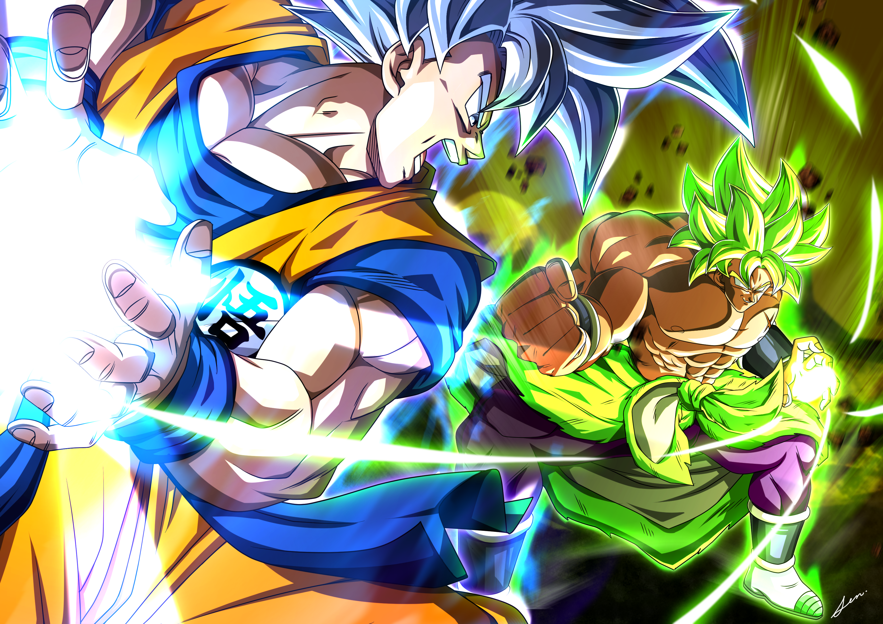 Goku vs. Broly from Dragon Ball HD Wallpaper