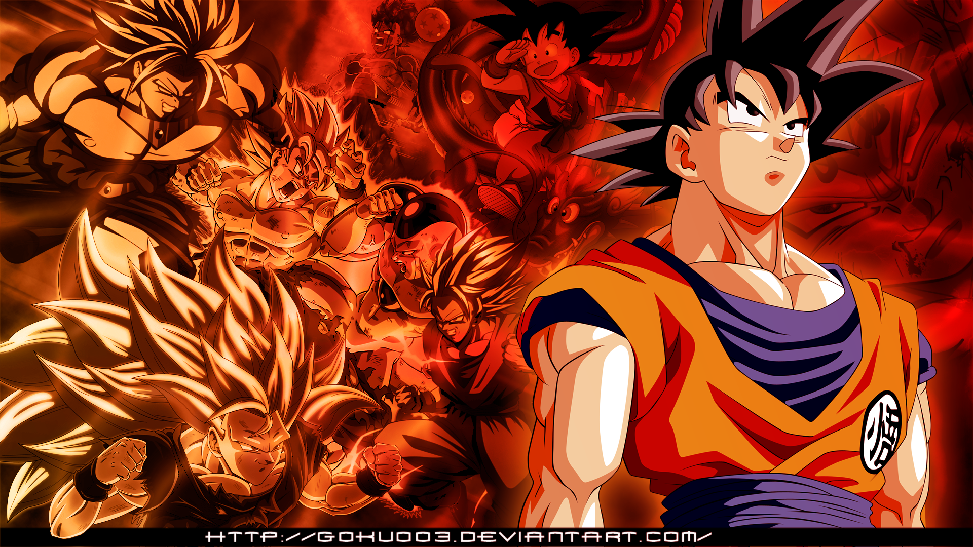 Goku and Broly from Dragon Ball Z HD Wallpaper