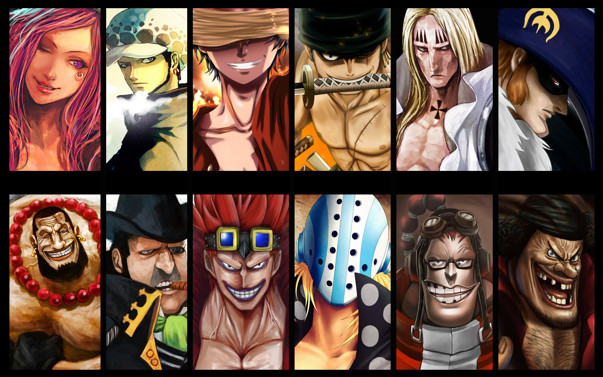 One Piece characters collage HD Wallpaper