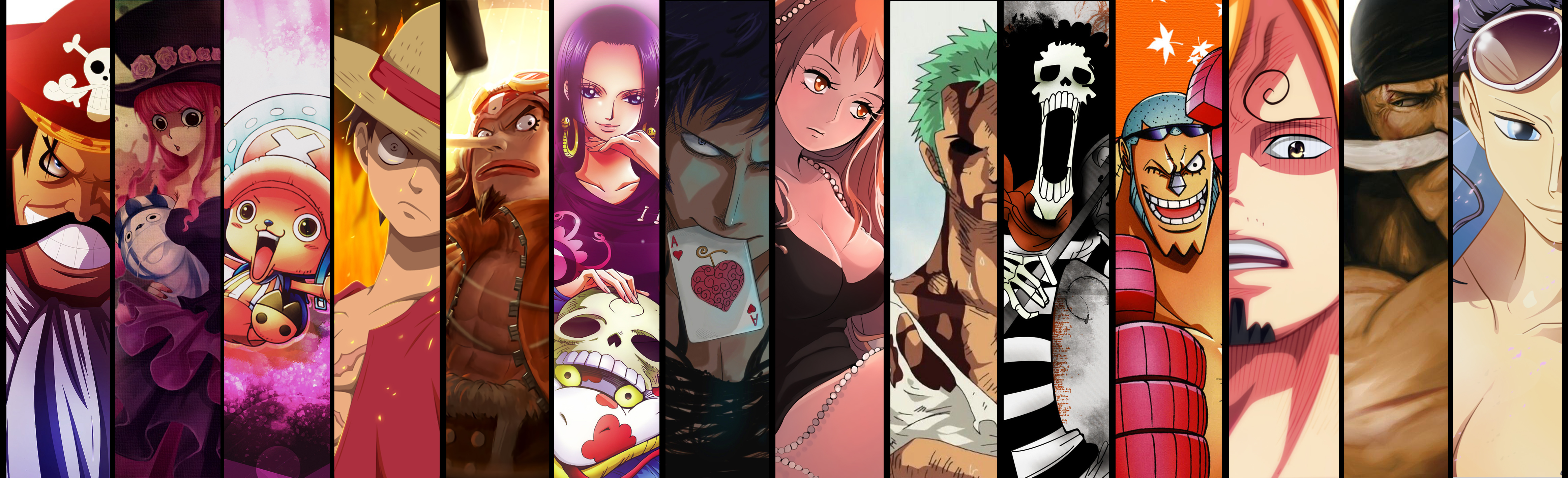 One Piece characters montage HD Wallpaper