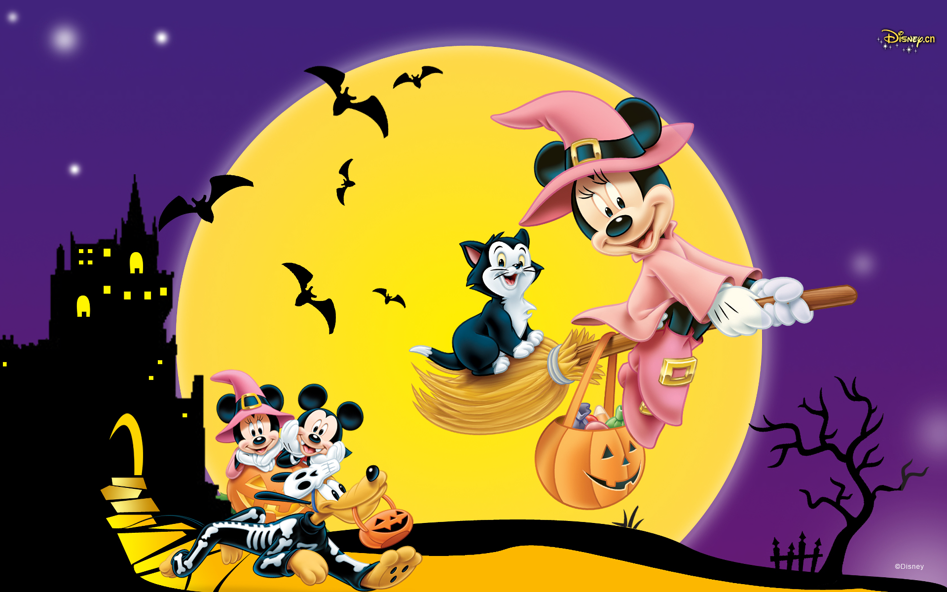Minnie Mouse and friends Halloween HD Wallpaper