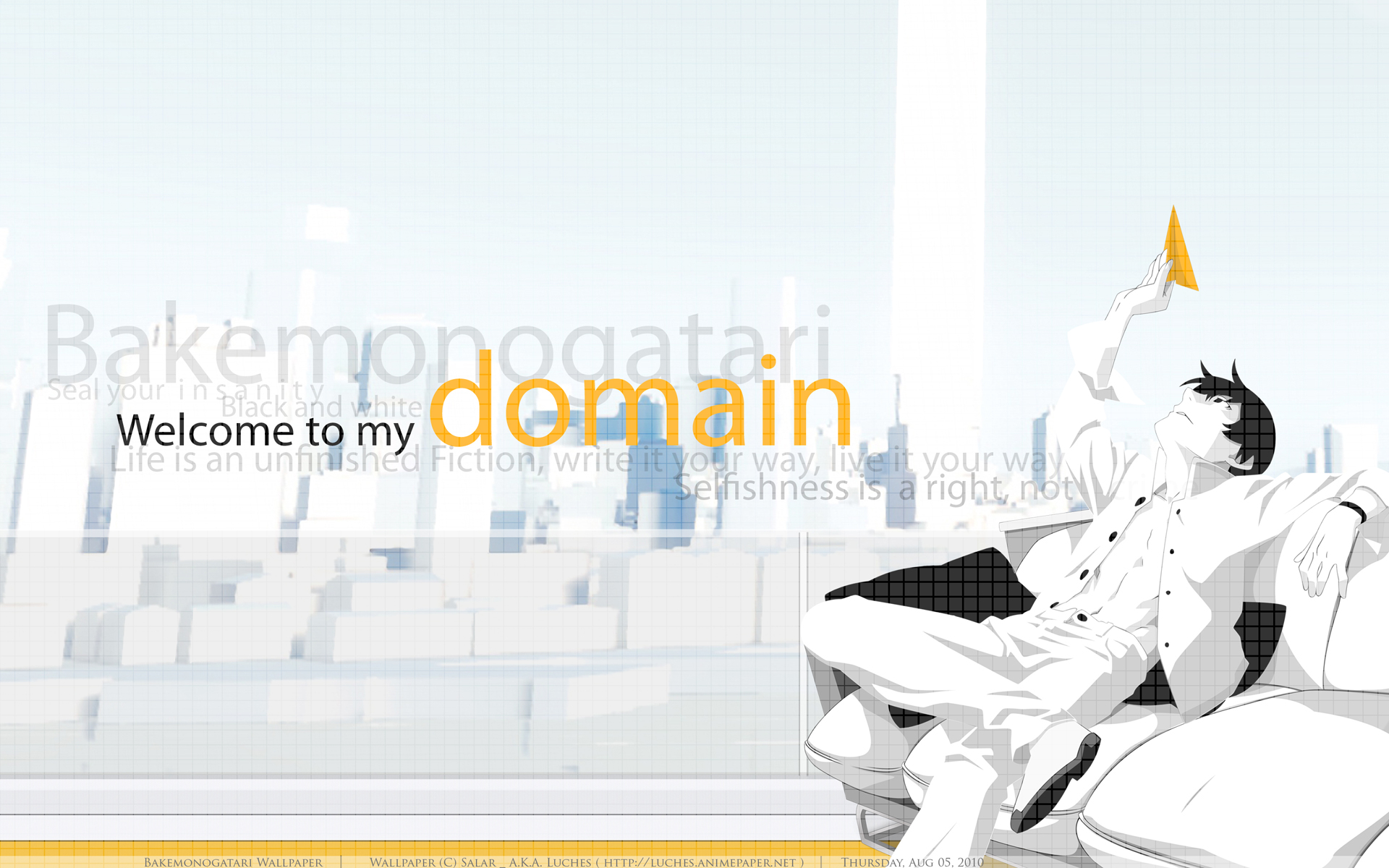 Koyomi Araragi from Bakemonogatari HD Wallpaper