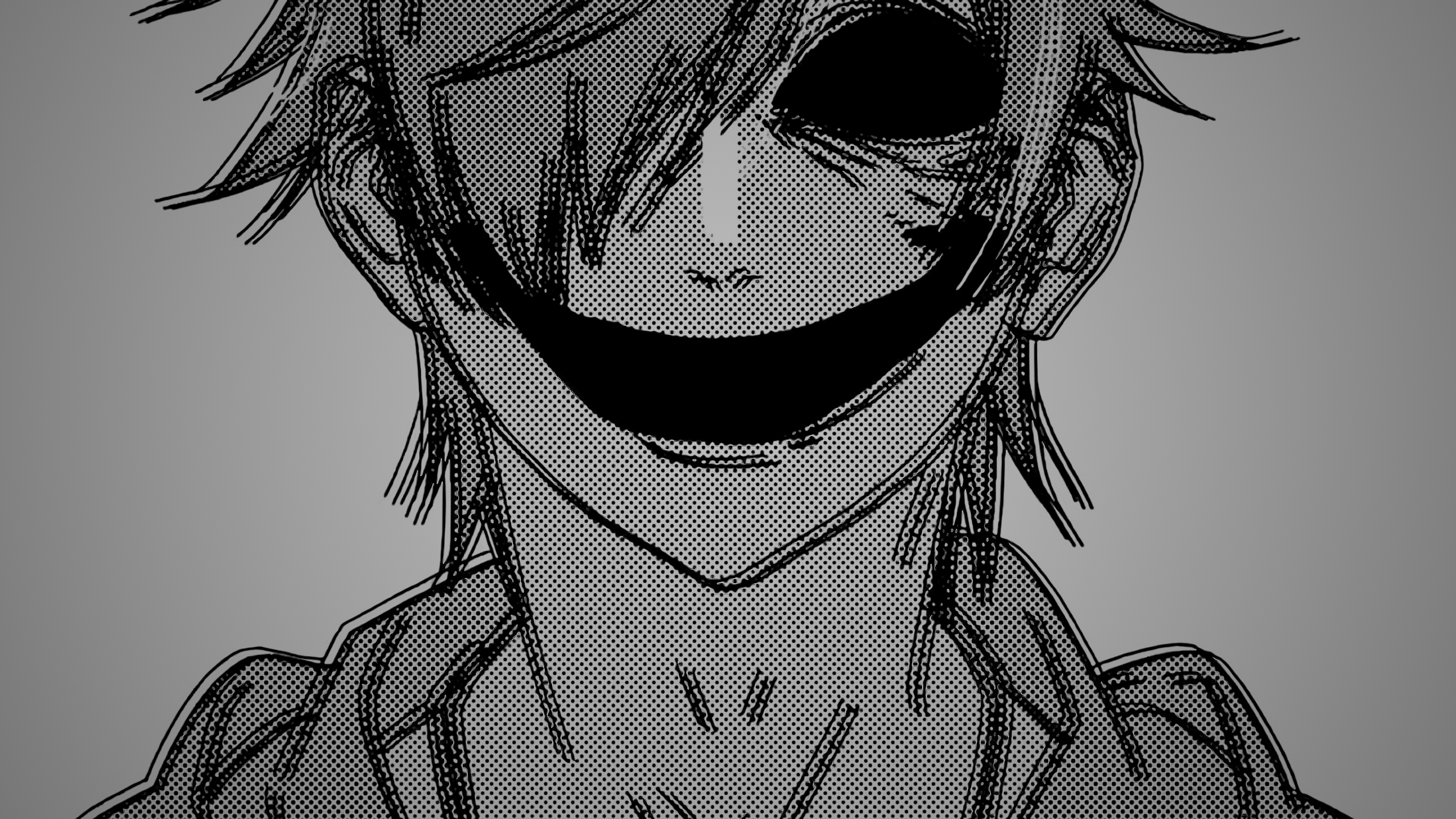 Koyomi Araragi with a distorted face HD Wallpaper