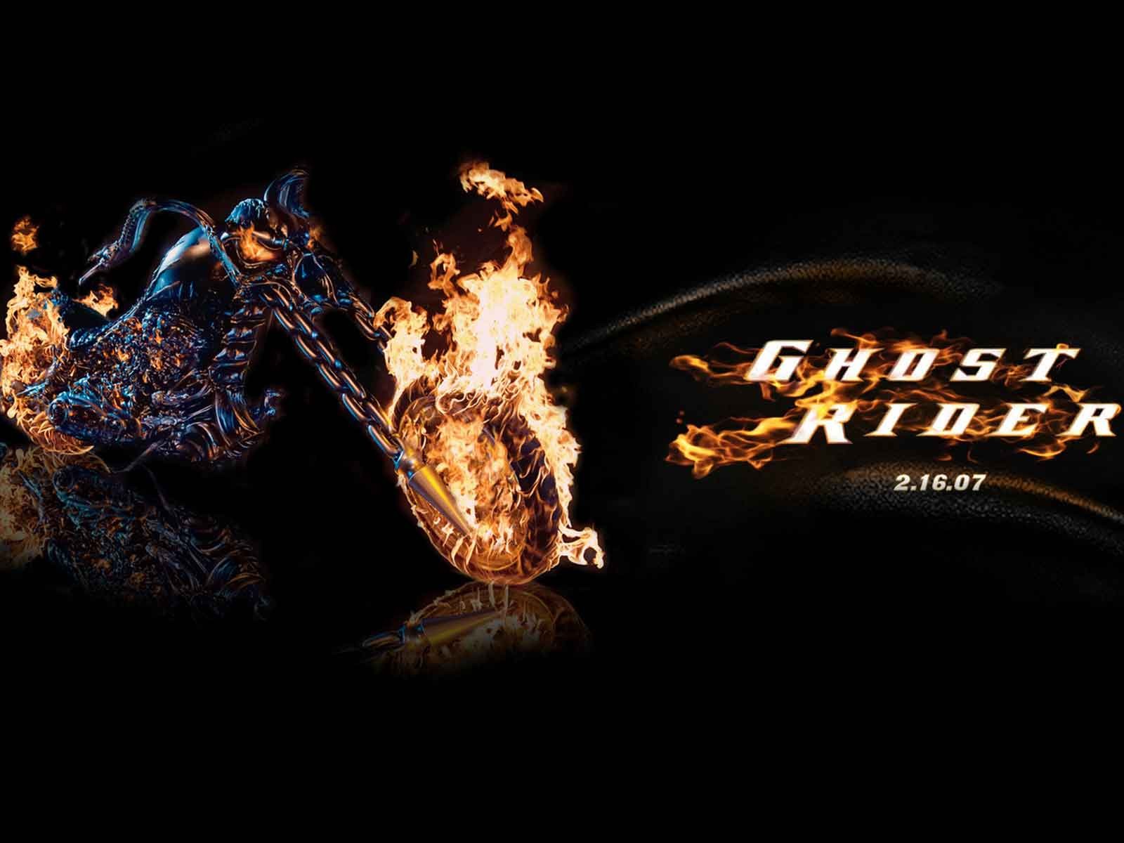 Ghost Rider motorcycle on fire HD Wallpaper