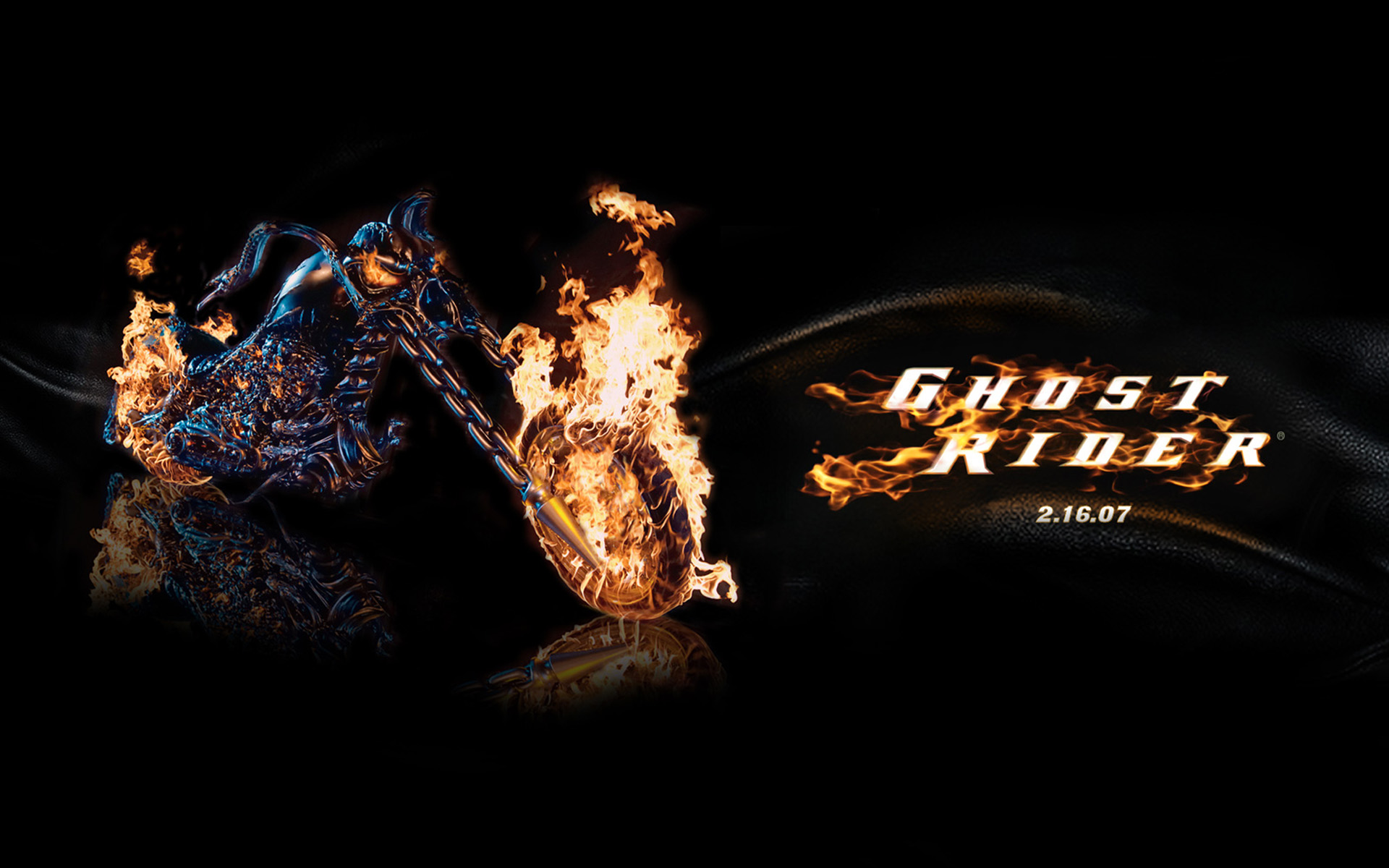 Ghost Rider motorcycle on fire HD Wallpaper