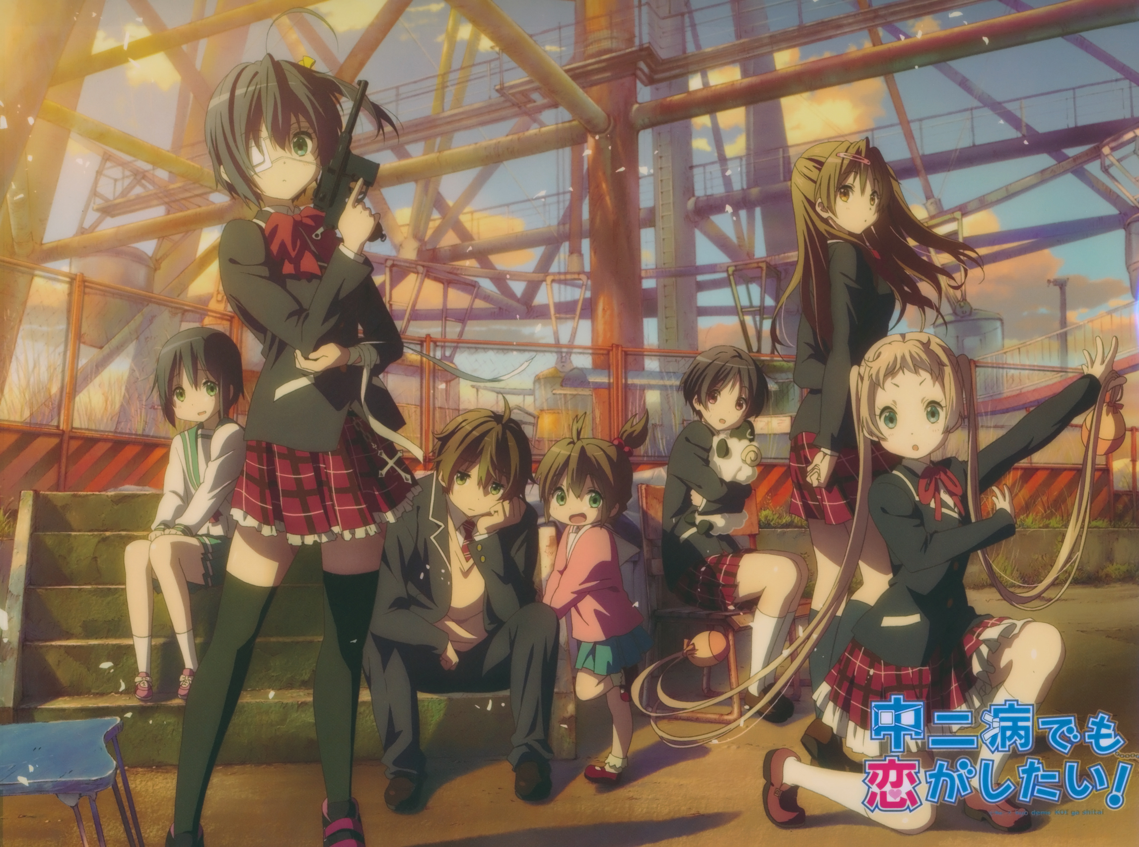 Rikka Takanashi and friends from Chuunibyou demo Koi ga Shitai! HD Wallpaper