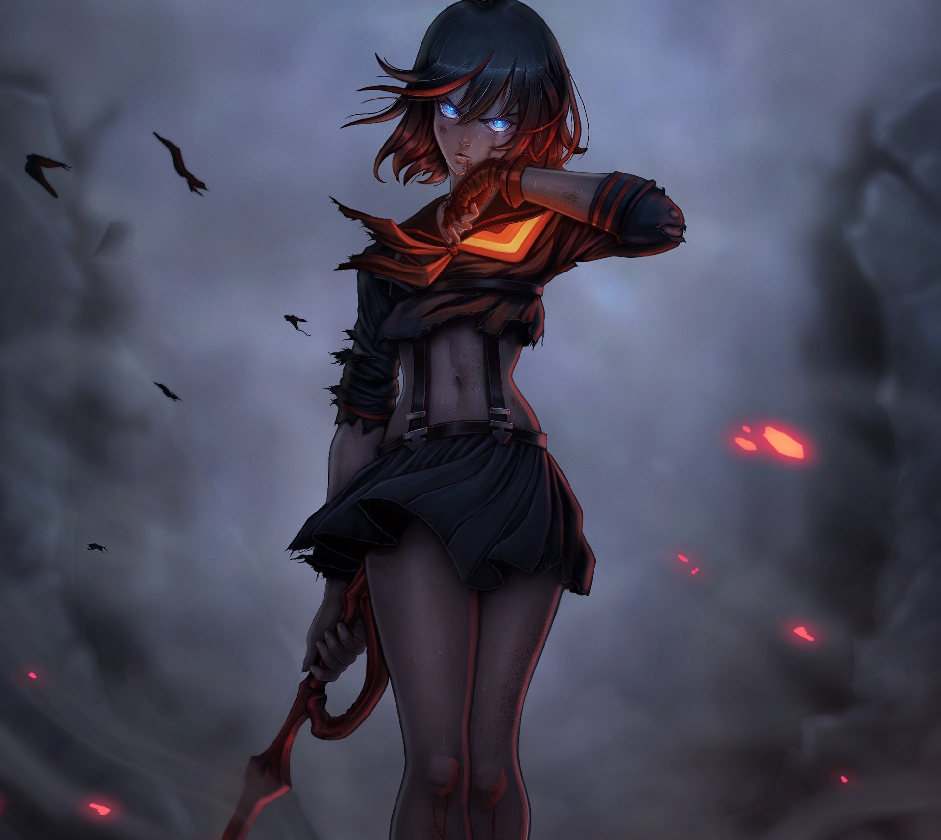 Ryuko Matoi from Kill la Kill HD Wallpaper