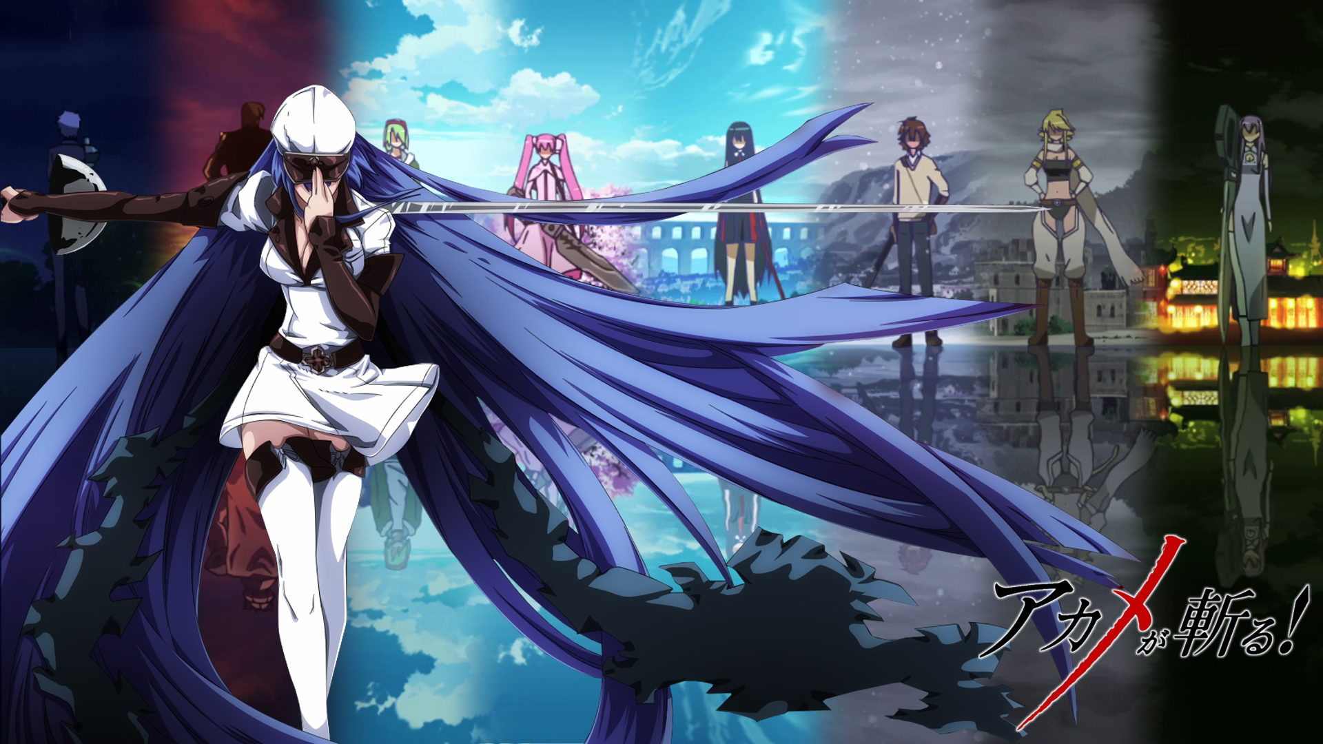 Esdeath and characters from Akame Ga Kill! HD Wallpaper