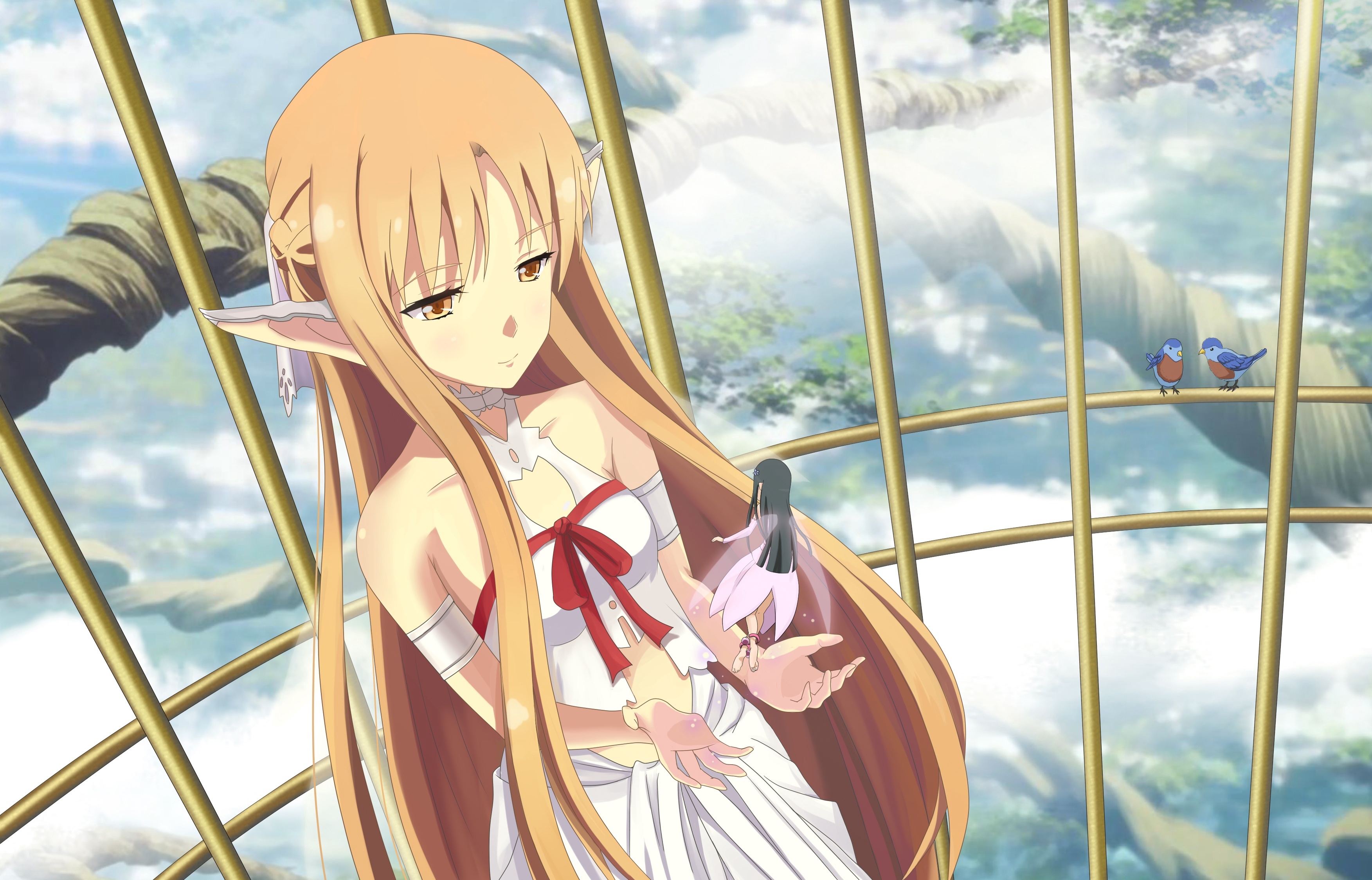 Asuna and Yui from Sword Art Online HD Wallpaper