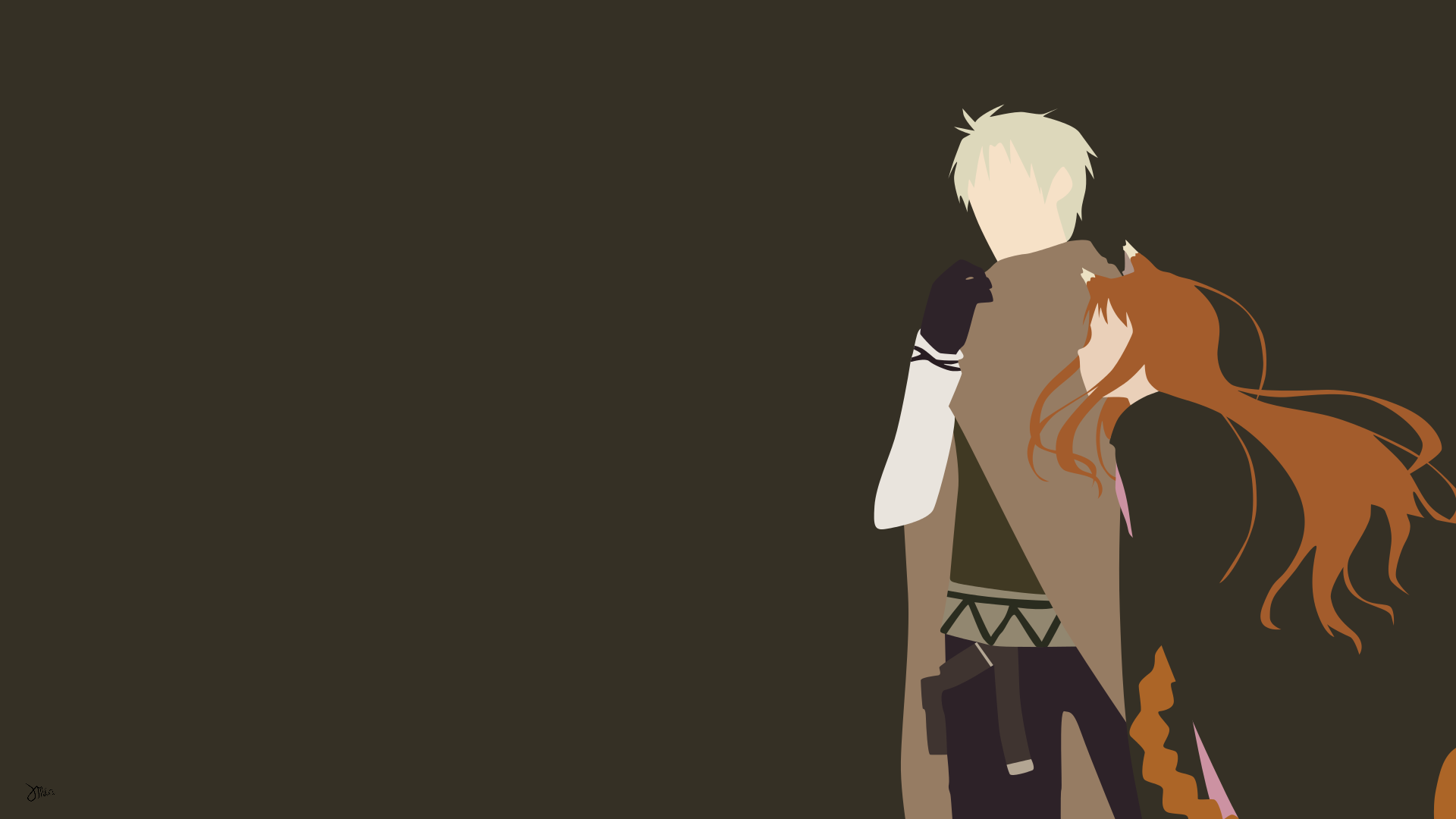 Lawrence and Holo from Spice and Wolf HD Wallpaper