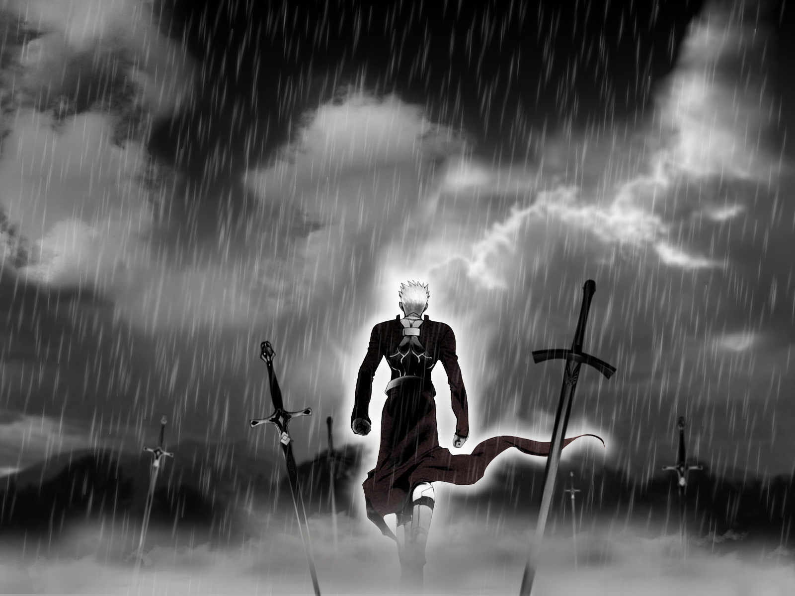 Archer from Fate/Stay Night in the rain HD Wallpaper