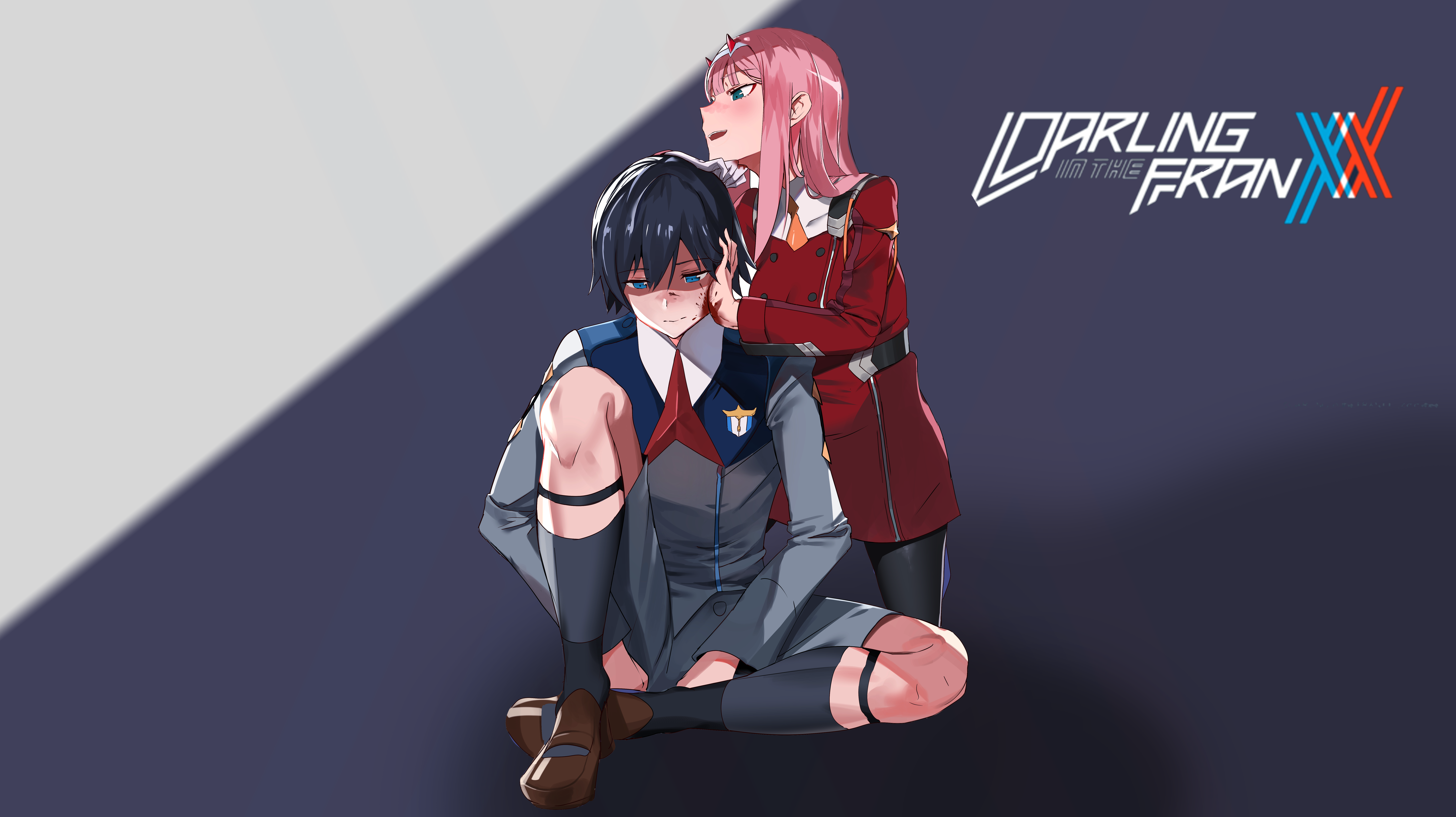 Hiro and Zero Two from Darling in the FranXX HD Wallpaper