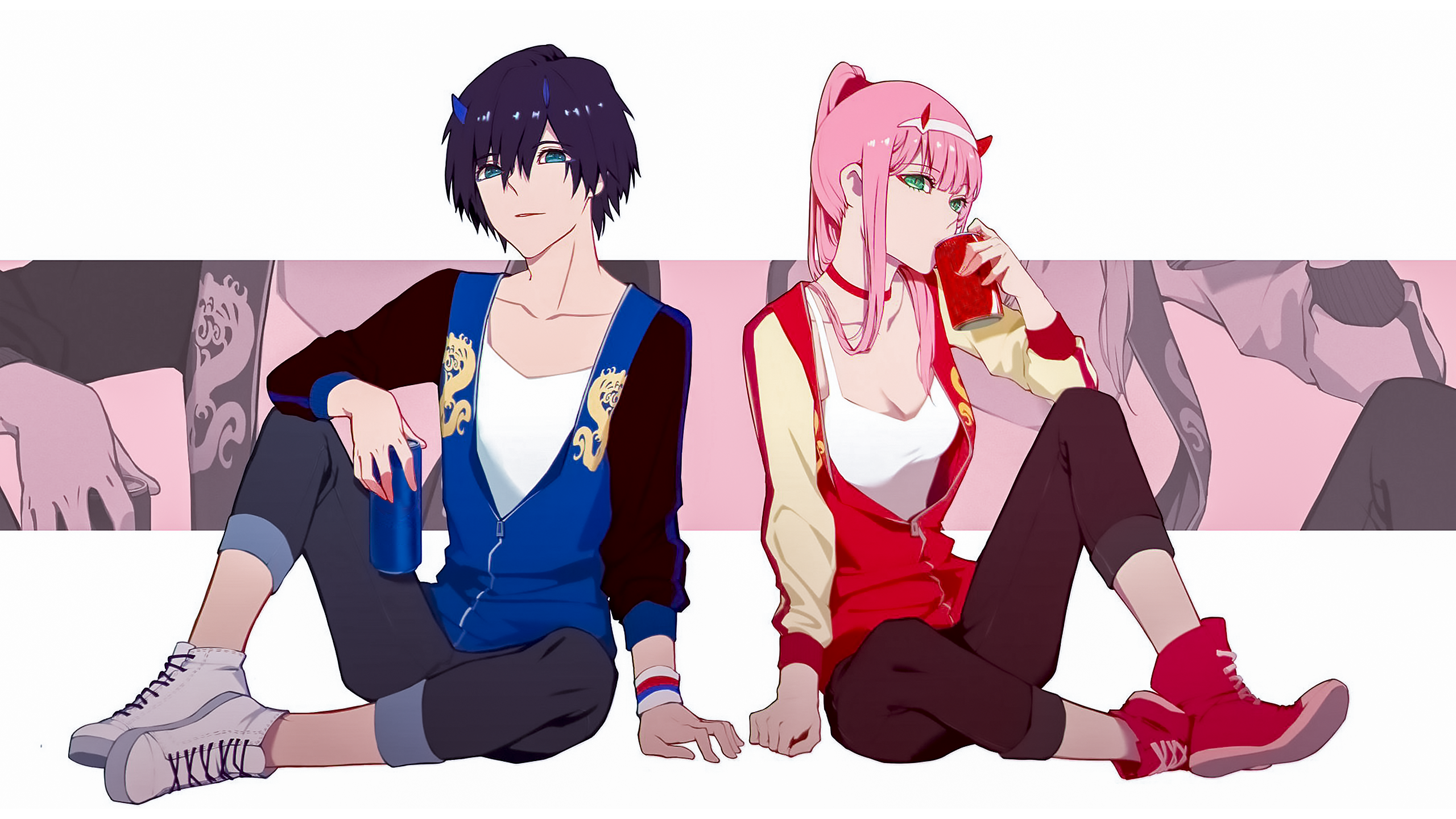 Hiro and Zero Two from Darling in the FranXX HD Wallpaper