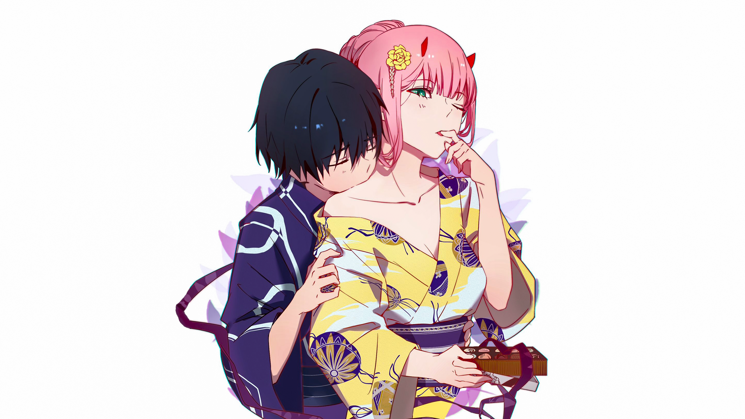 Hiro and Zero Two from Darling in the FranXX HD Wallpaper