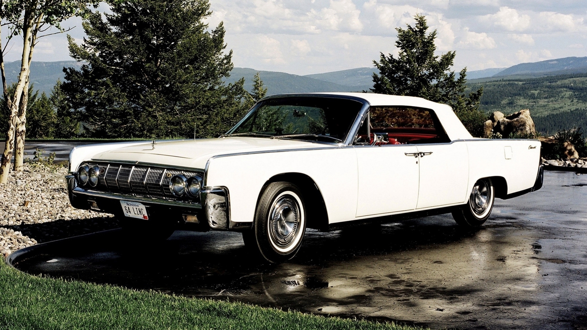 White 1964 Lincoln Continental Convertible HD Wallpaper
