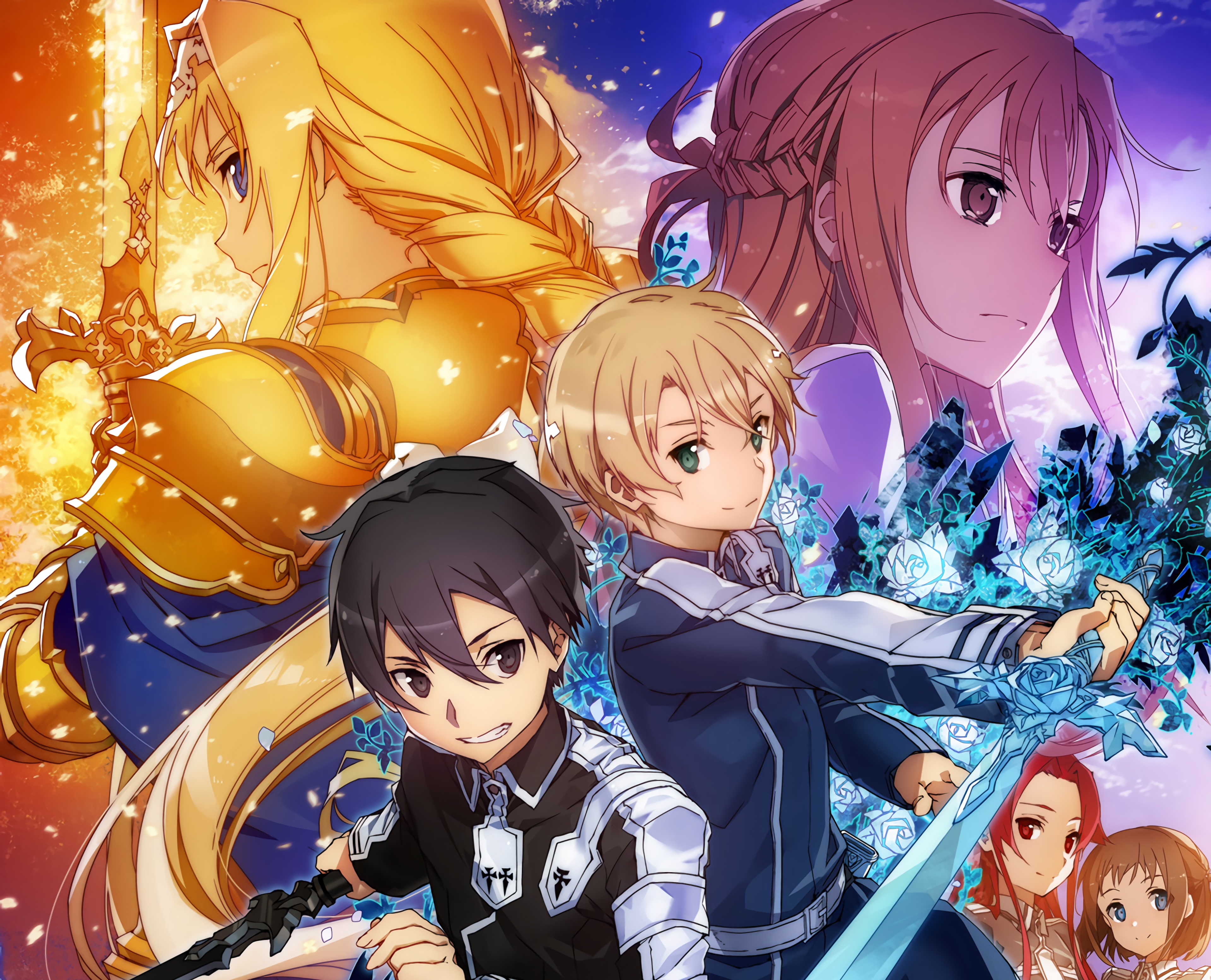 Alice Zuberg and friends from Sword Art Online HD Wallpaper