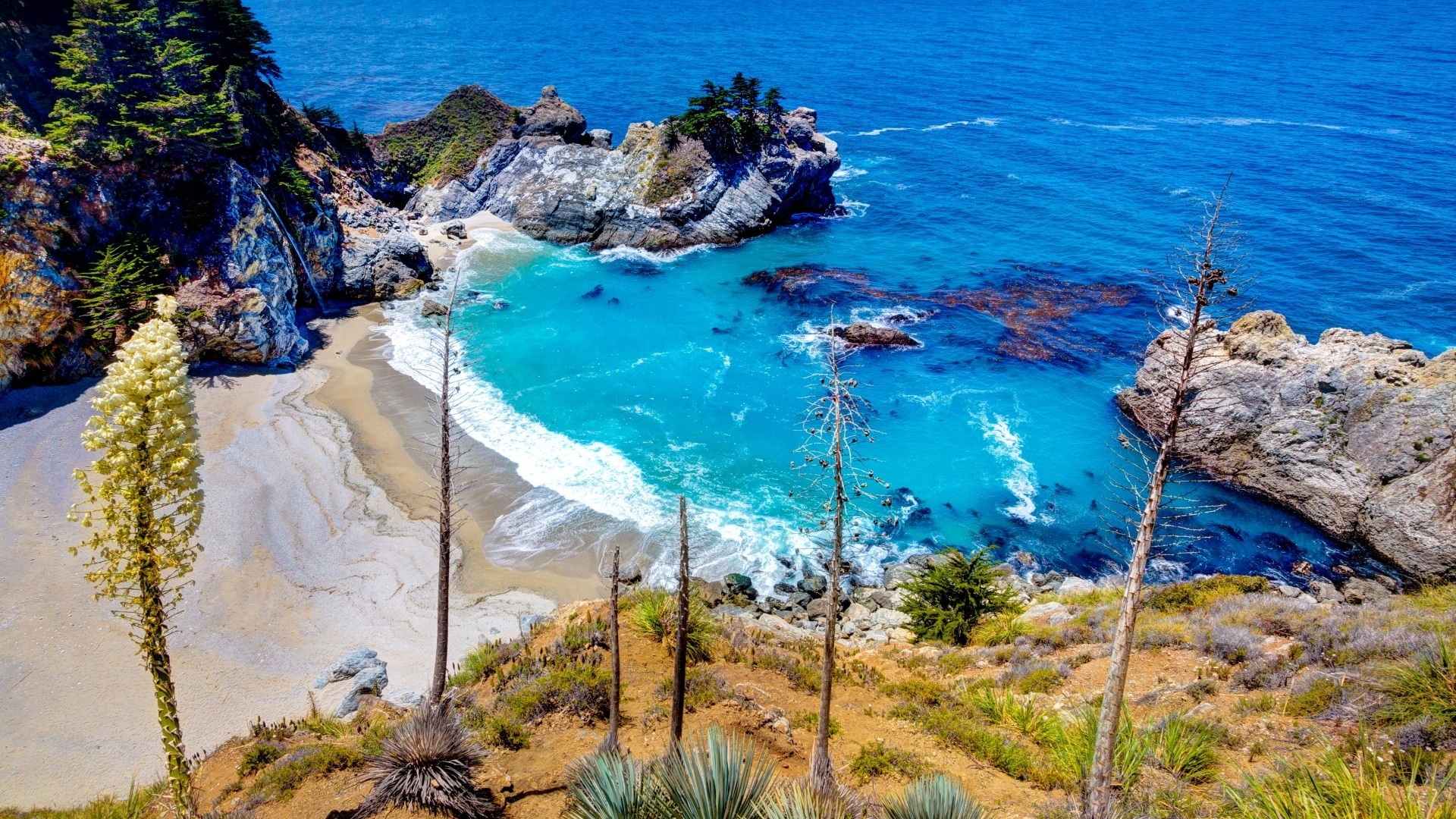 McWay Falls at Julia Pfeiffer Burns State Park, Big Sur HD Wallpaper