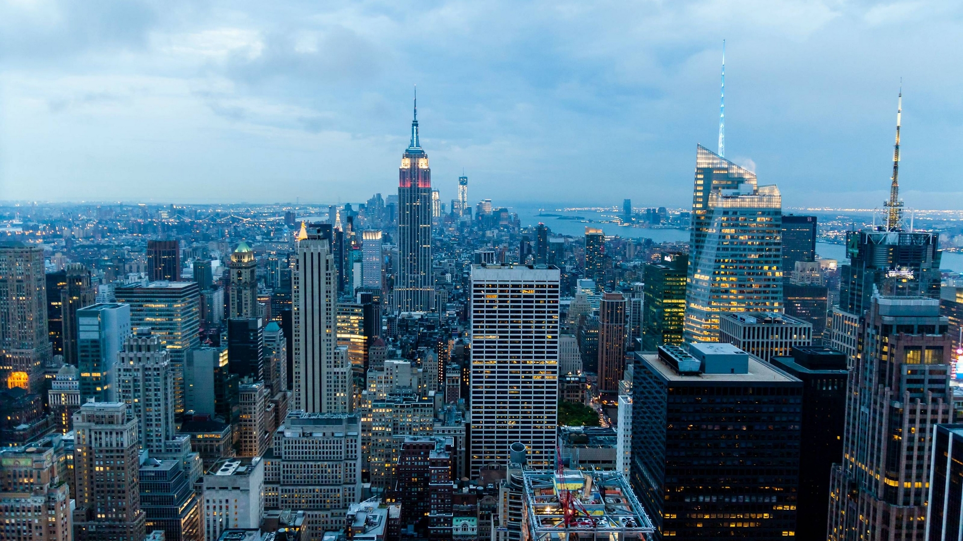 New York City Skyline with Empire State Building HD Wallpaper